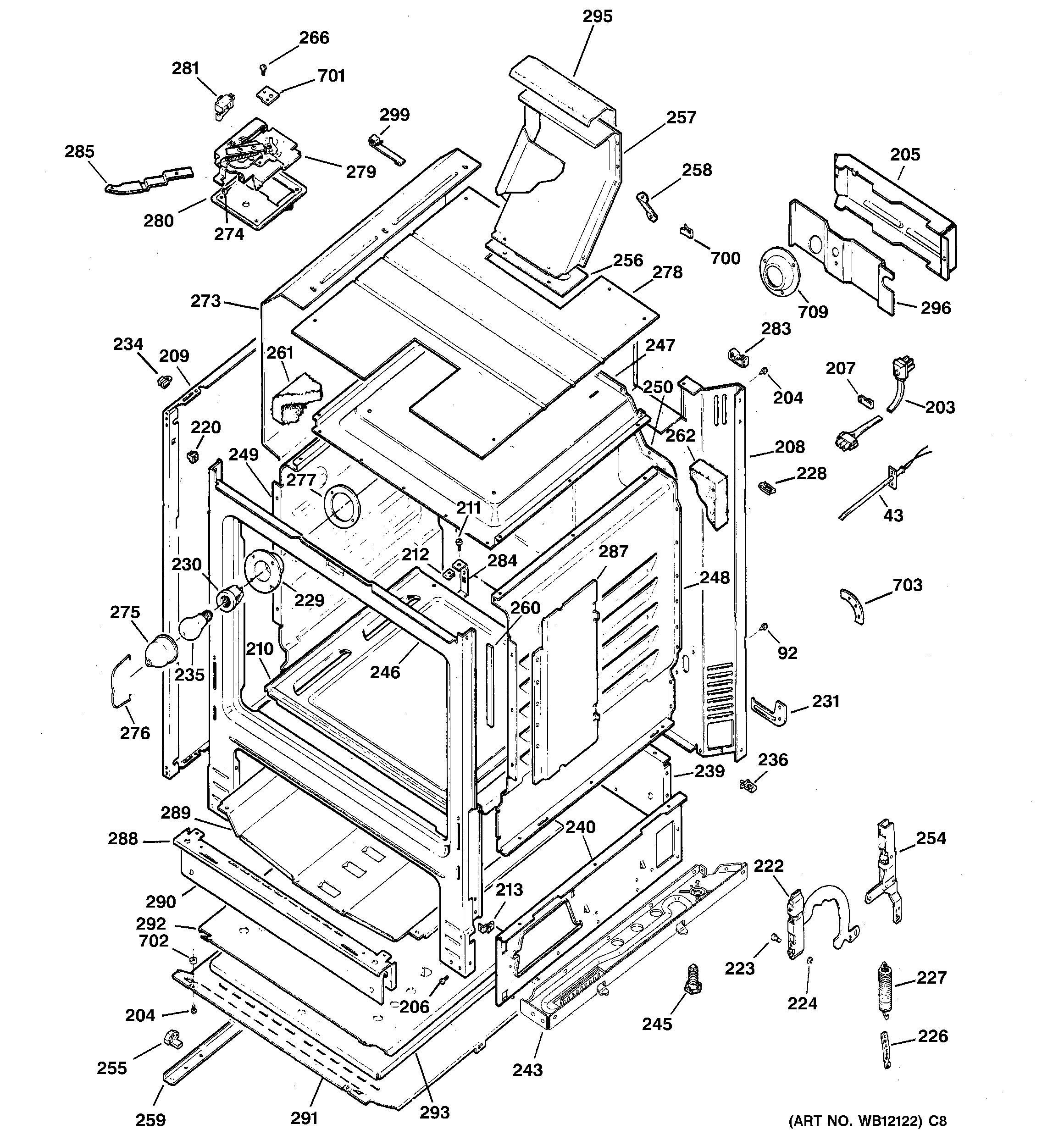 GE EGR3000EH3WW body parts diagram