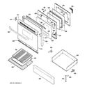 GE JGBP35BEJ1BB door & drawer parts diagram