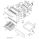 GE JGBP35DEH2CC door & drawer parts diagram