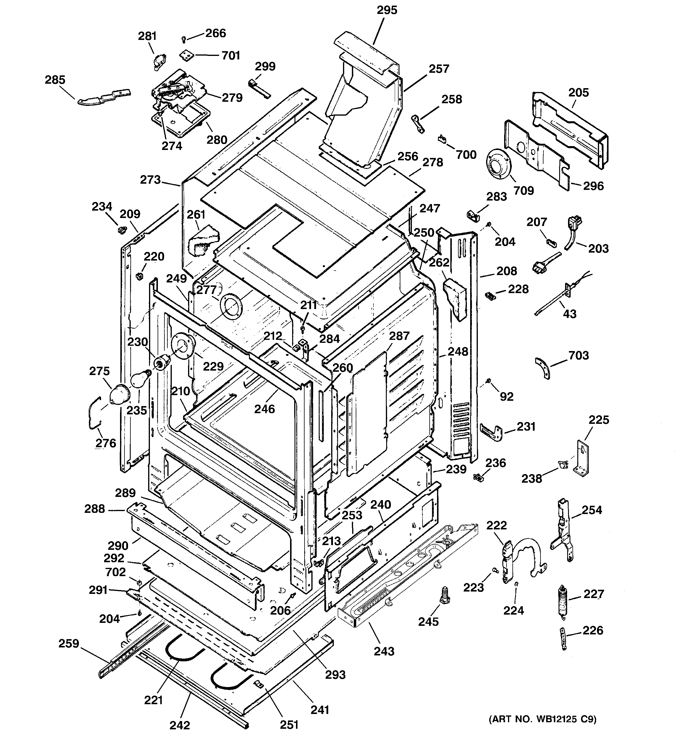 GE JGBP99BEH2BB body parts diagram
