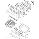 GE JGBP99WEH2WW door & drawer parts diagram
