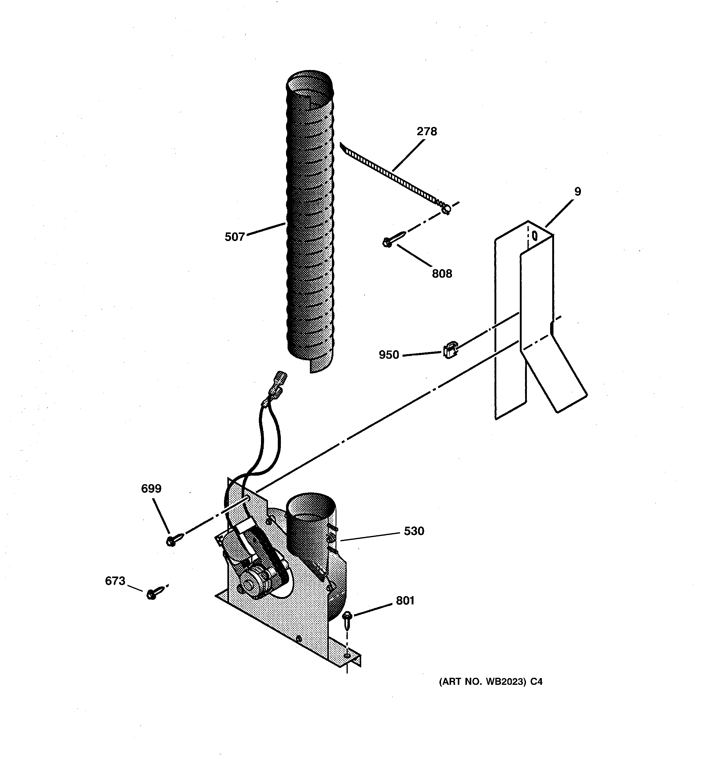 GE JCSP31BW4BB blower diagram