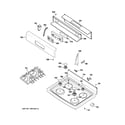 GE EGR3000EJ1BB control panel & cooktop diagram