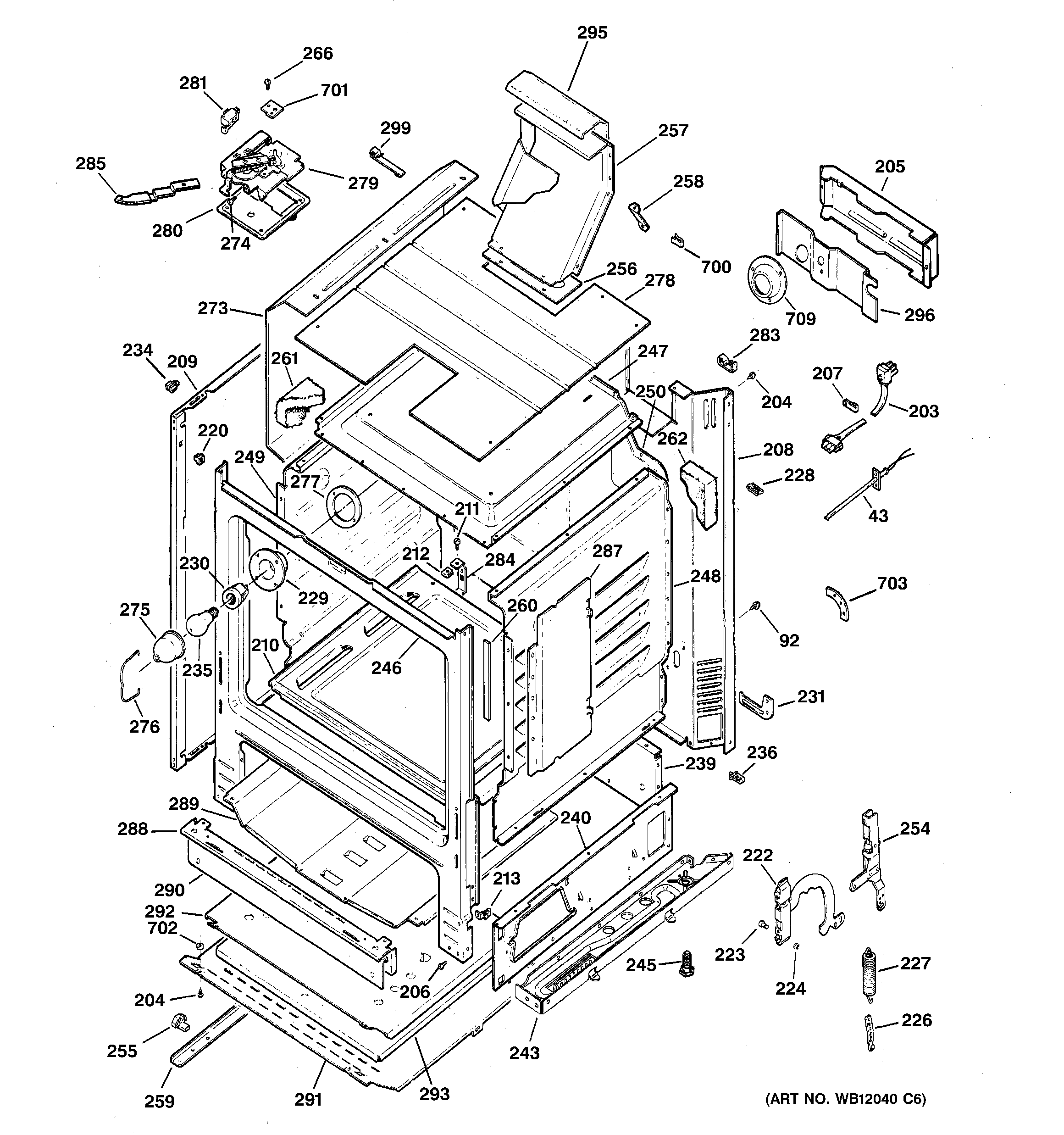GE JGBP28DEH2CT body parts diagram