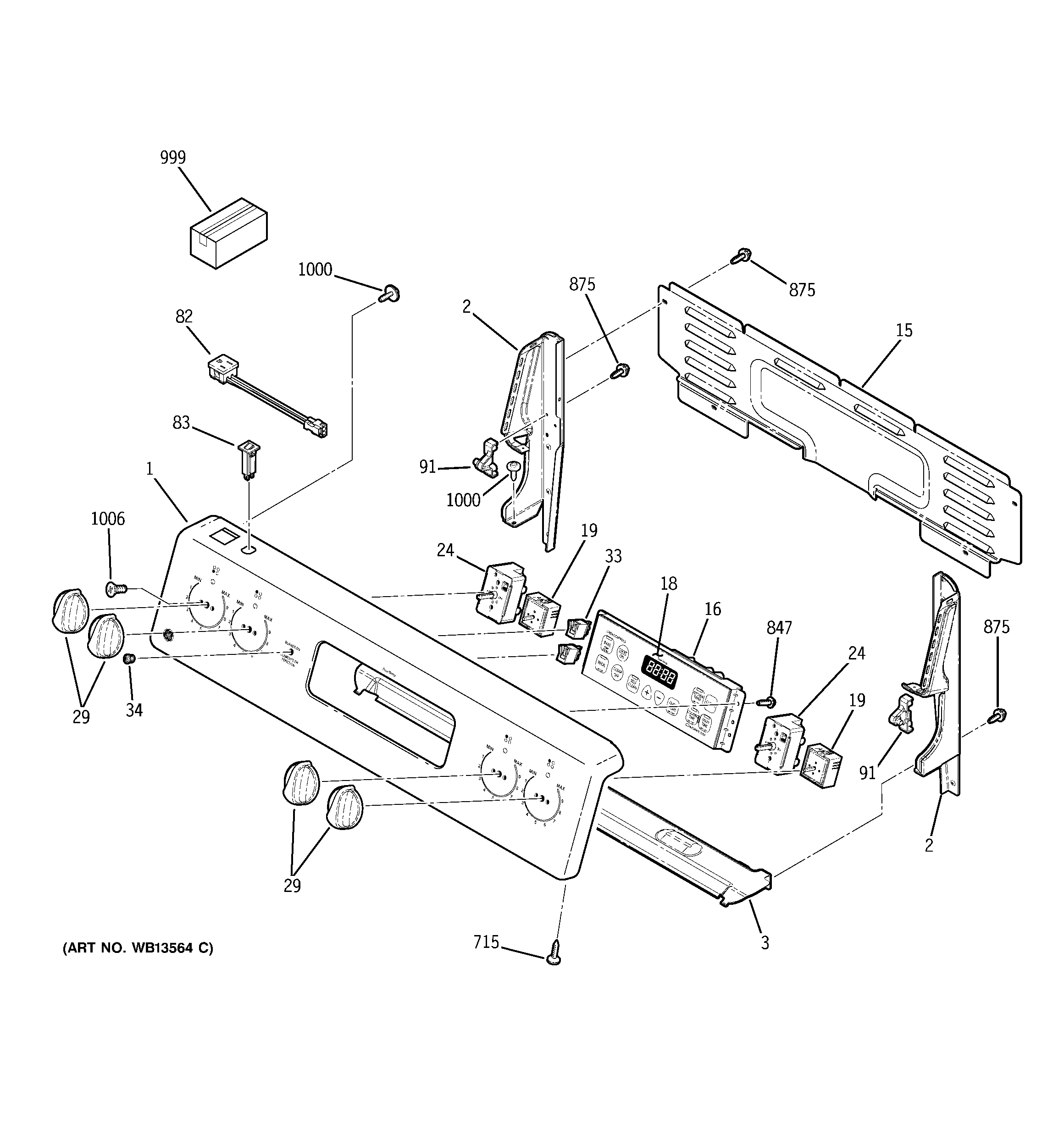 GE JCBP79WK3WW control panel diagram