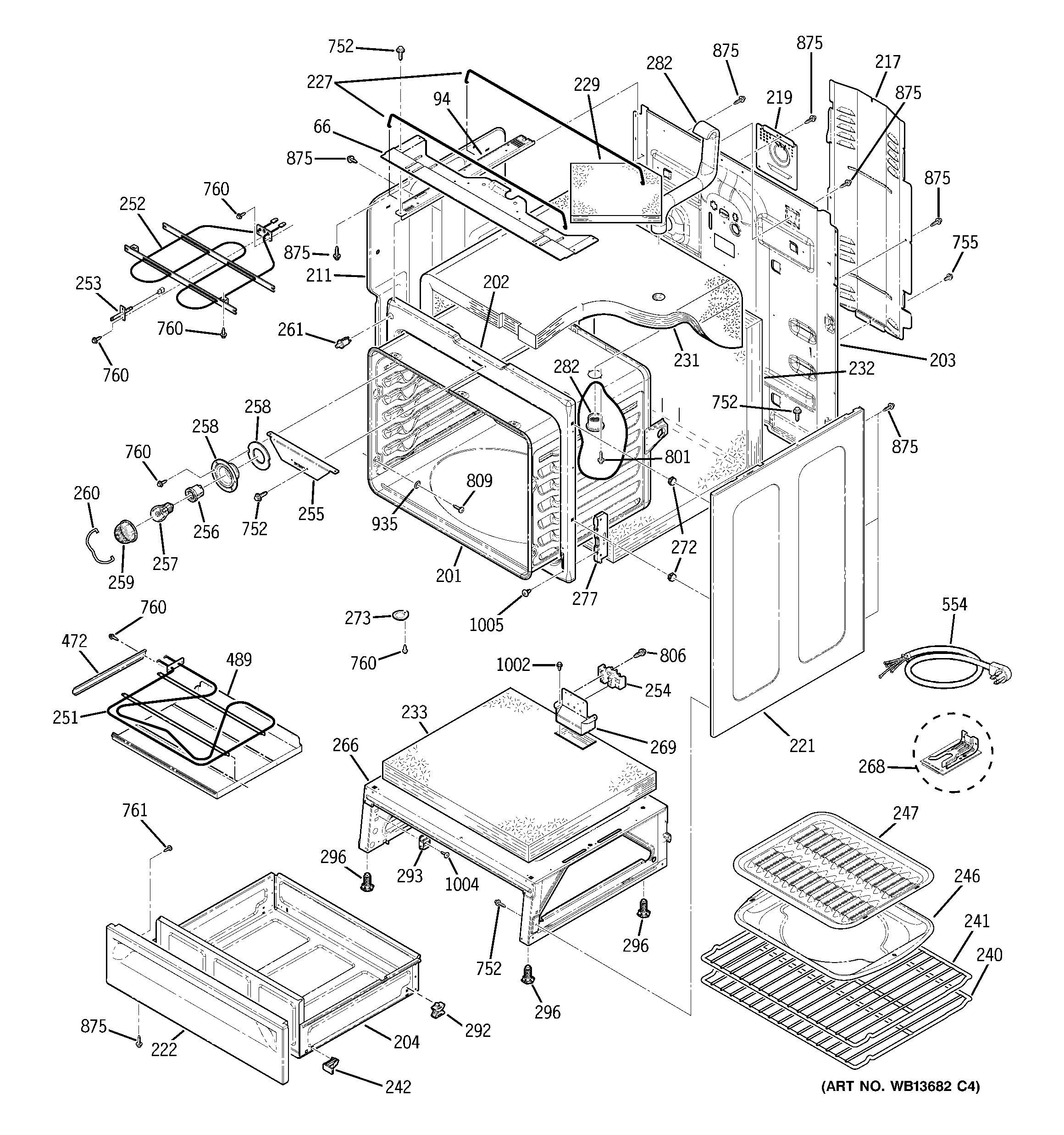GE JCBP79WK3WW body parts diagram