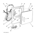 GE DISR333KC4WW front panel & door diagram