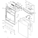 GE GSD6960J15SS escutcheon & door assembly diagram