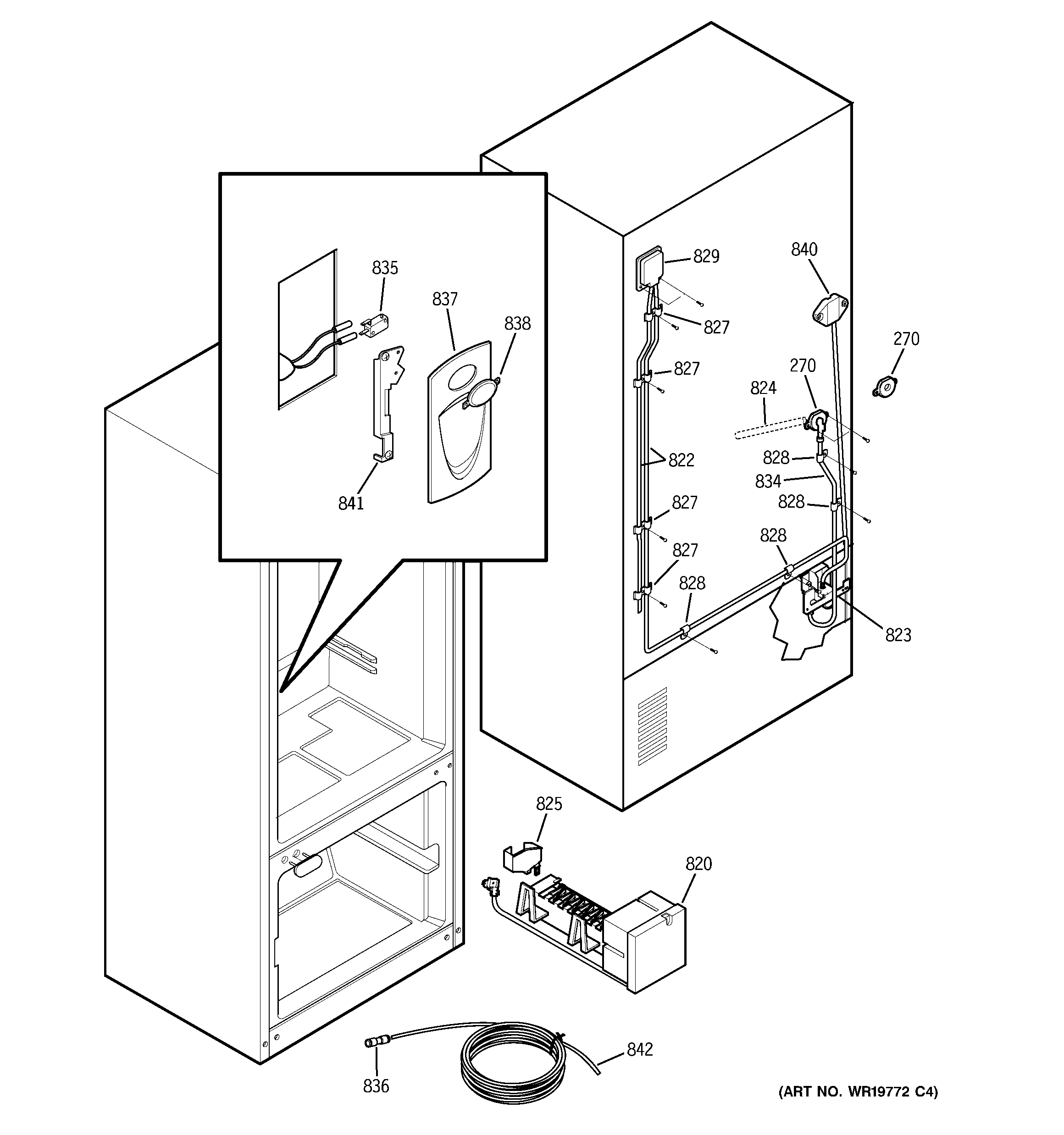 GE PDS22MHRABB water system diagram