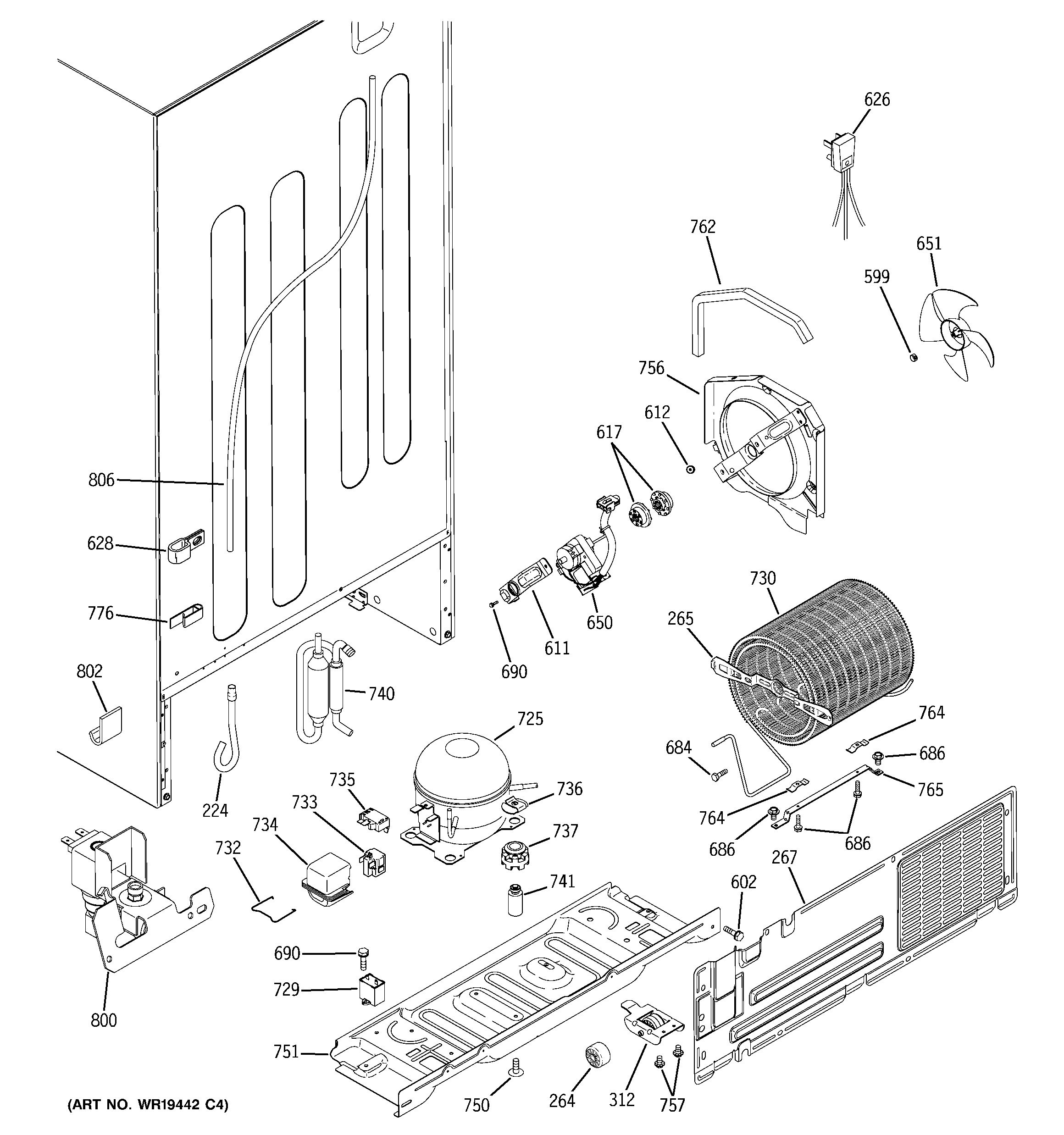 GE GTS22KCPCRCC unit parts diagram