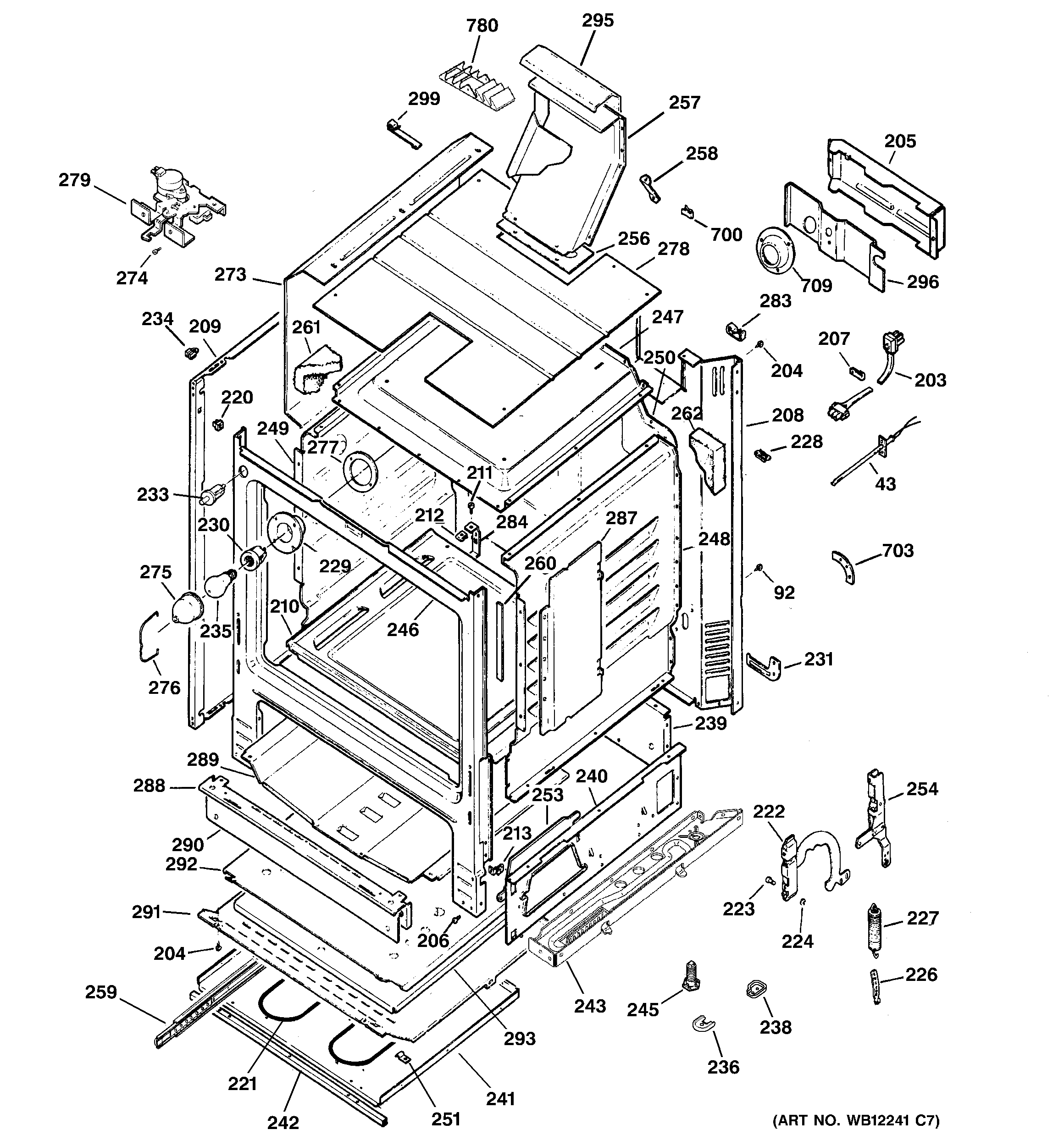GE JGBP88WEL2WW body parts diagram
