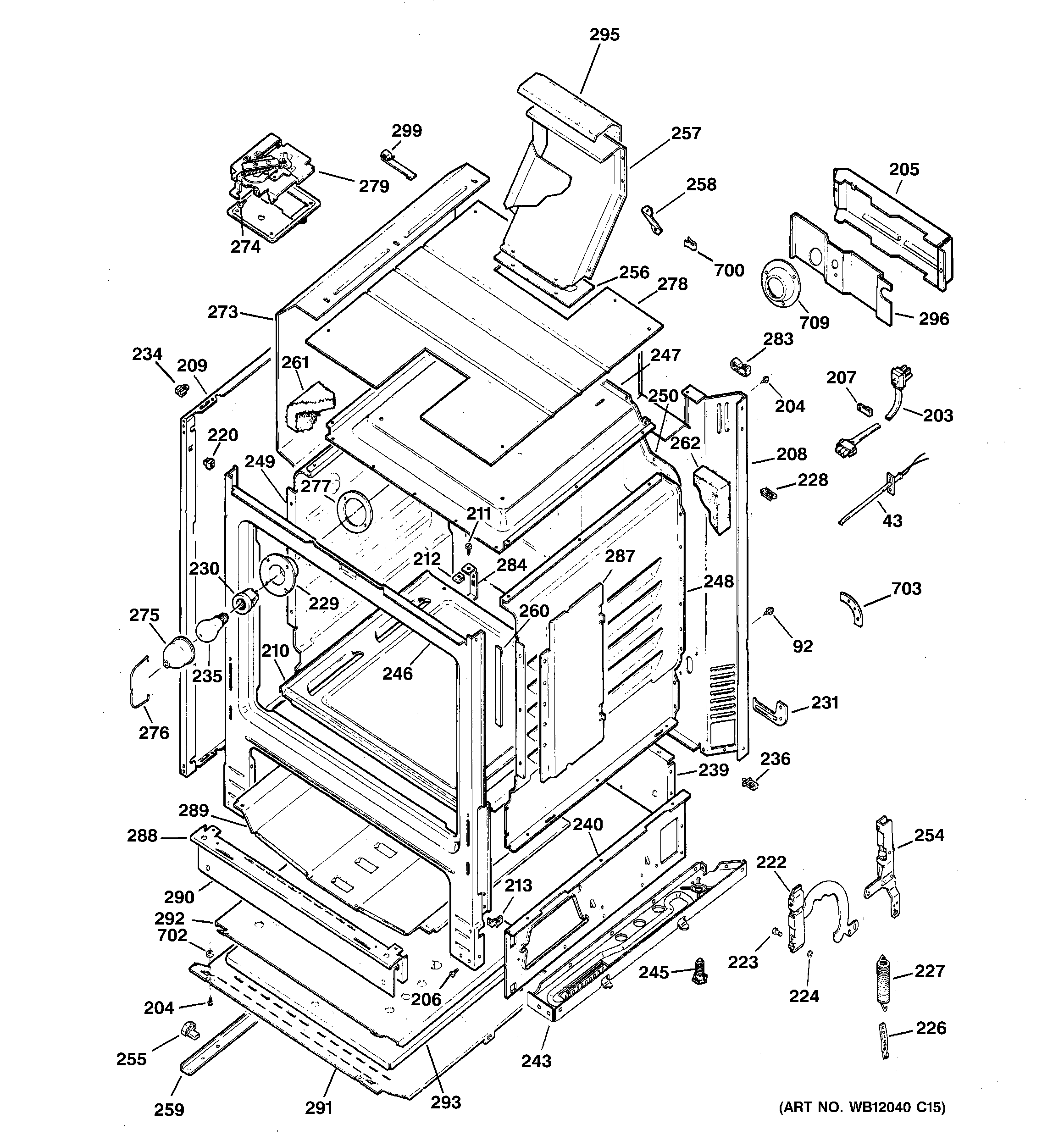 GE JGB900SEL1SS body parts diagram