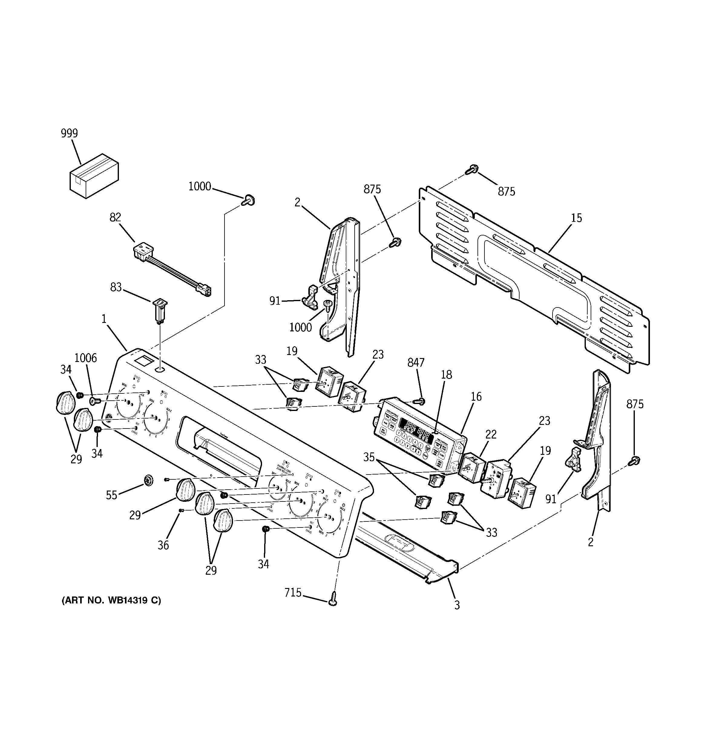 GE JCBP77SM1SS control panel diagram
