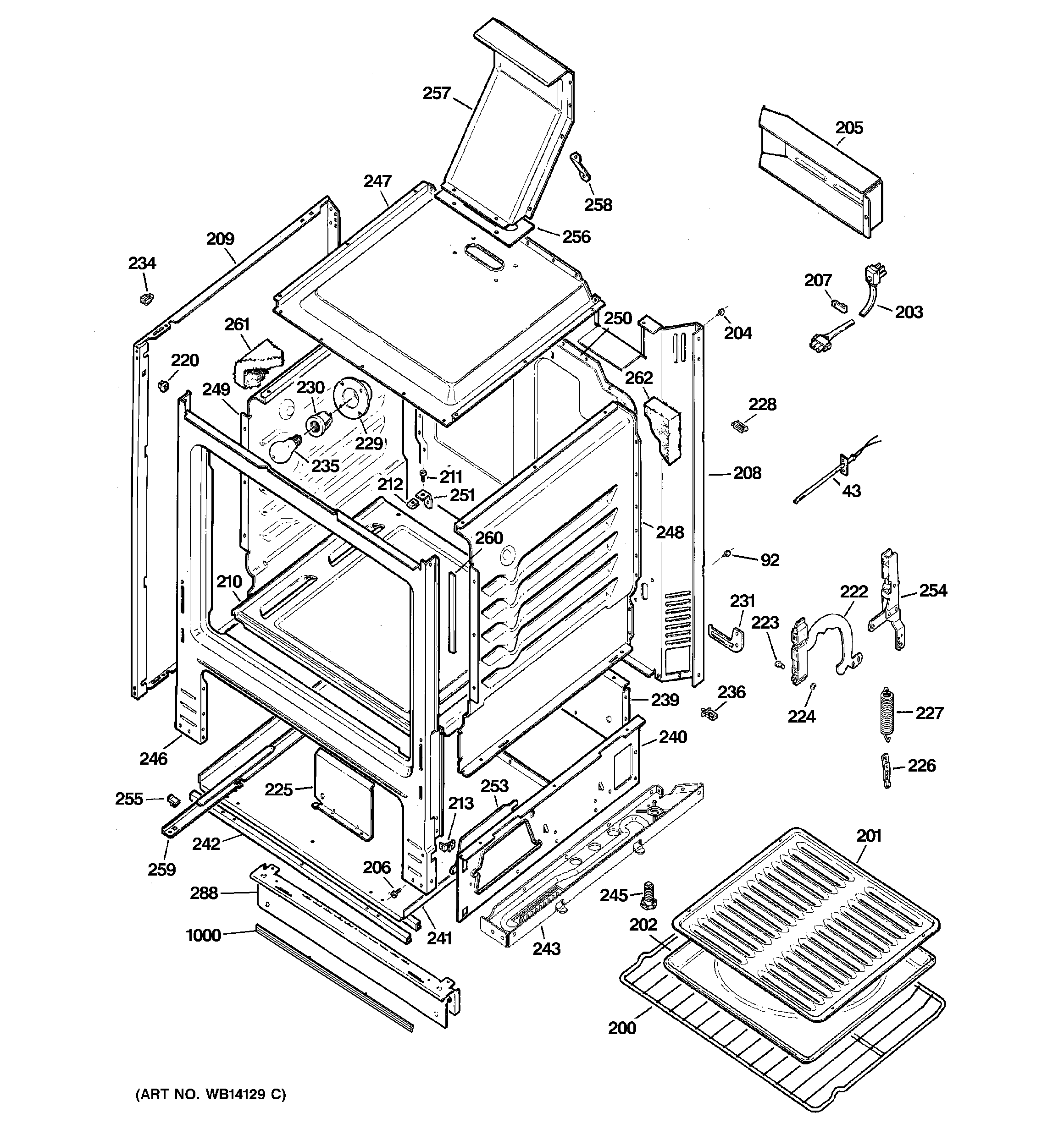 GE JGBS21DEM1BB body parts diagram