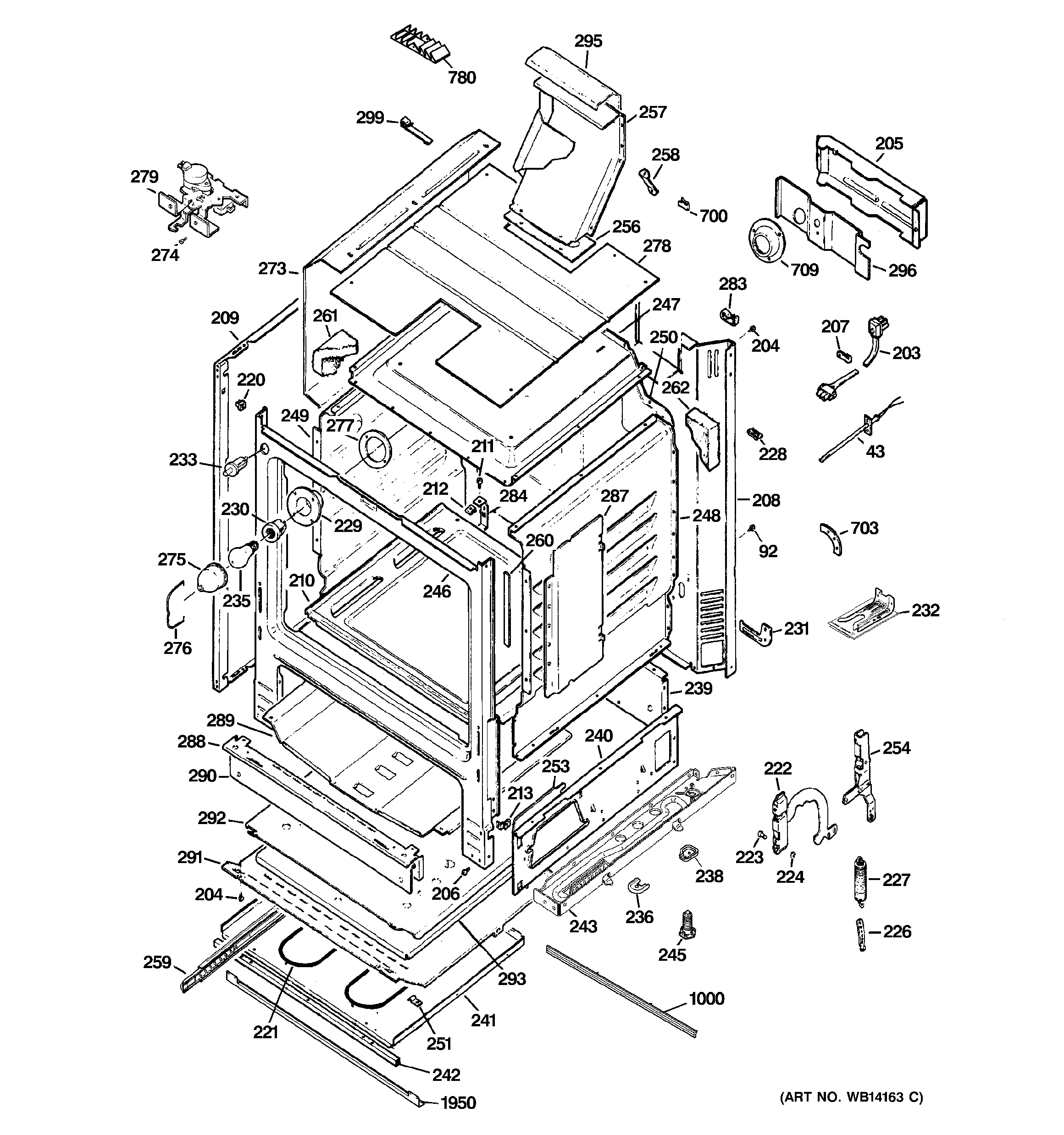 GE PGB910SEM1SS body parts diagram