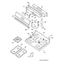 GE JGBS23WEV5WW control panel & cooktop diagram