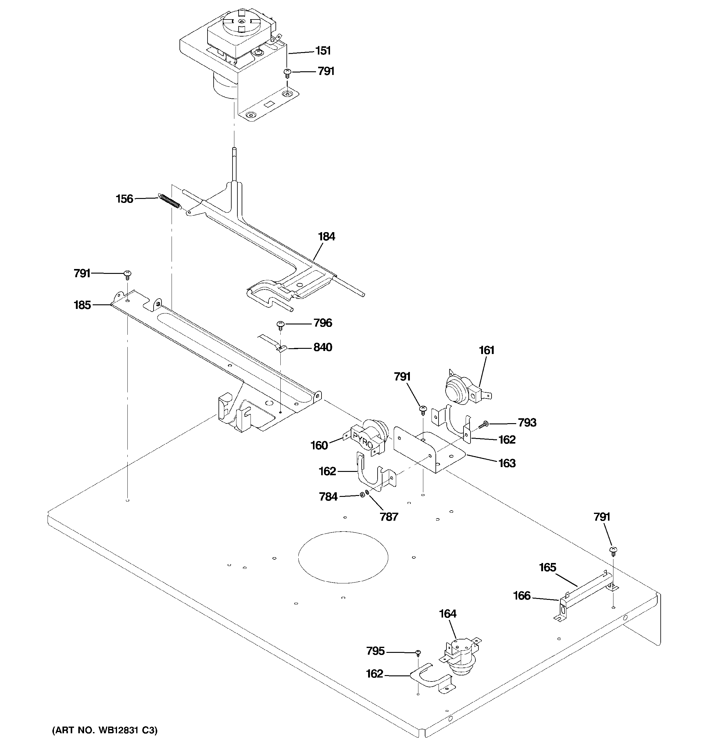 GE ZET1038BF5BB door lock diagram