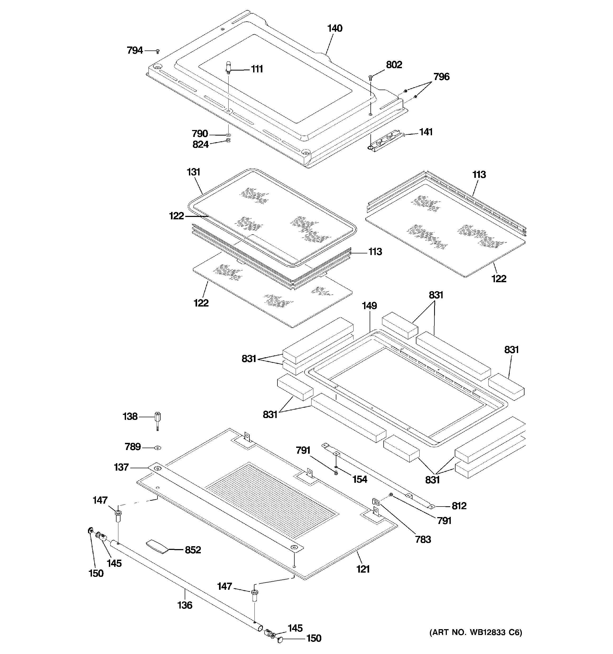 GE ZET1038SF3SS door diagram