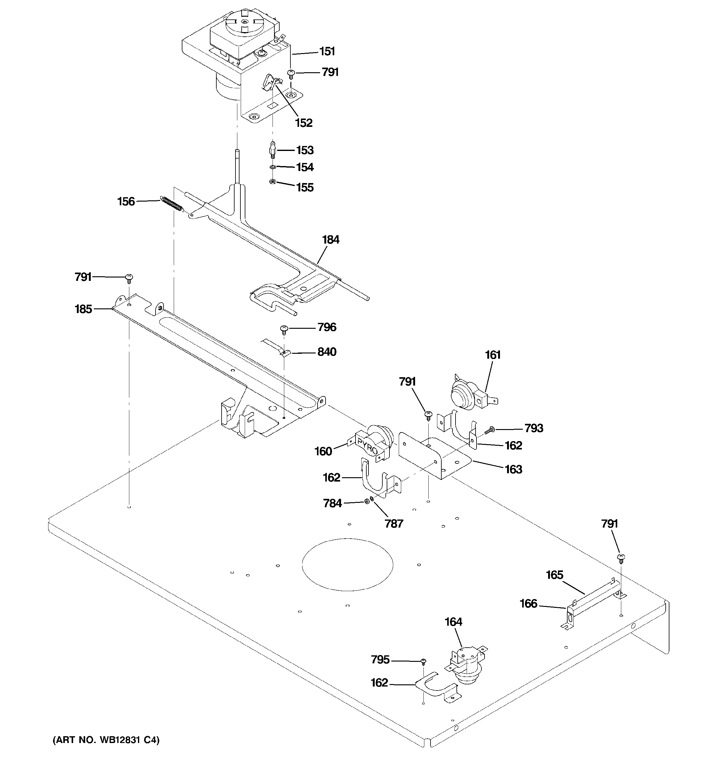 GE ZET1058BF4BB door lock diagram