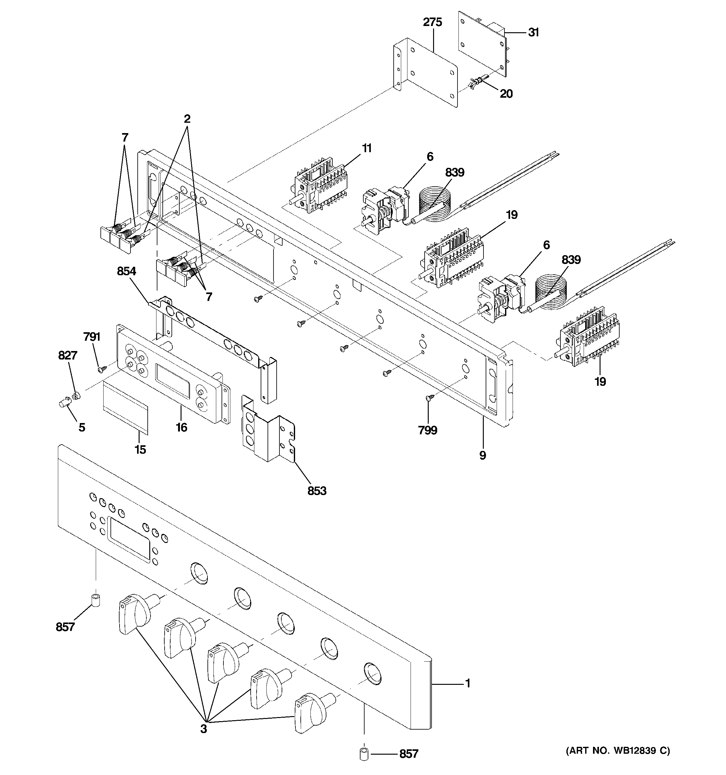 GE ZET1058PF3SS control panel diagram