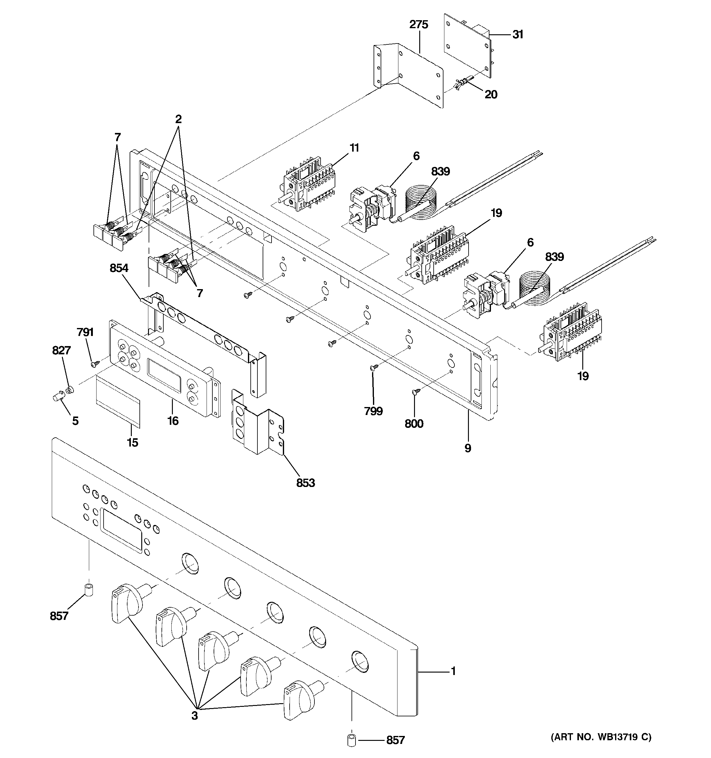 GE ZET1058PF5SS control panel diagram