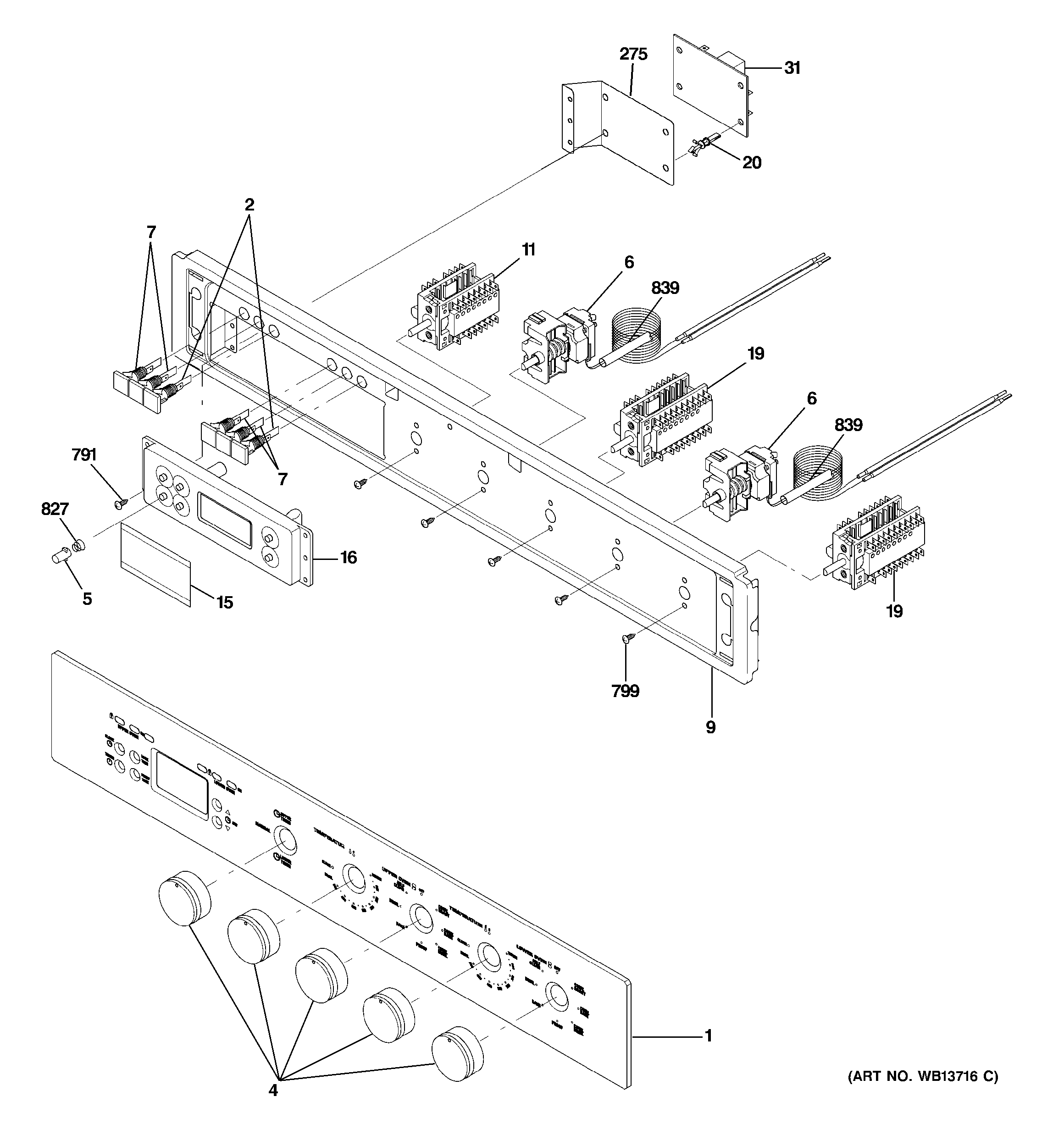 GE ZET1058SF5SS control panel diagram