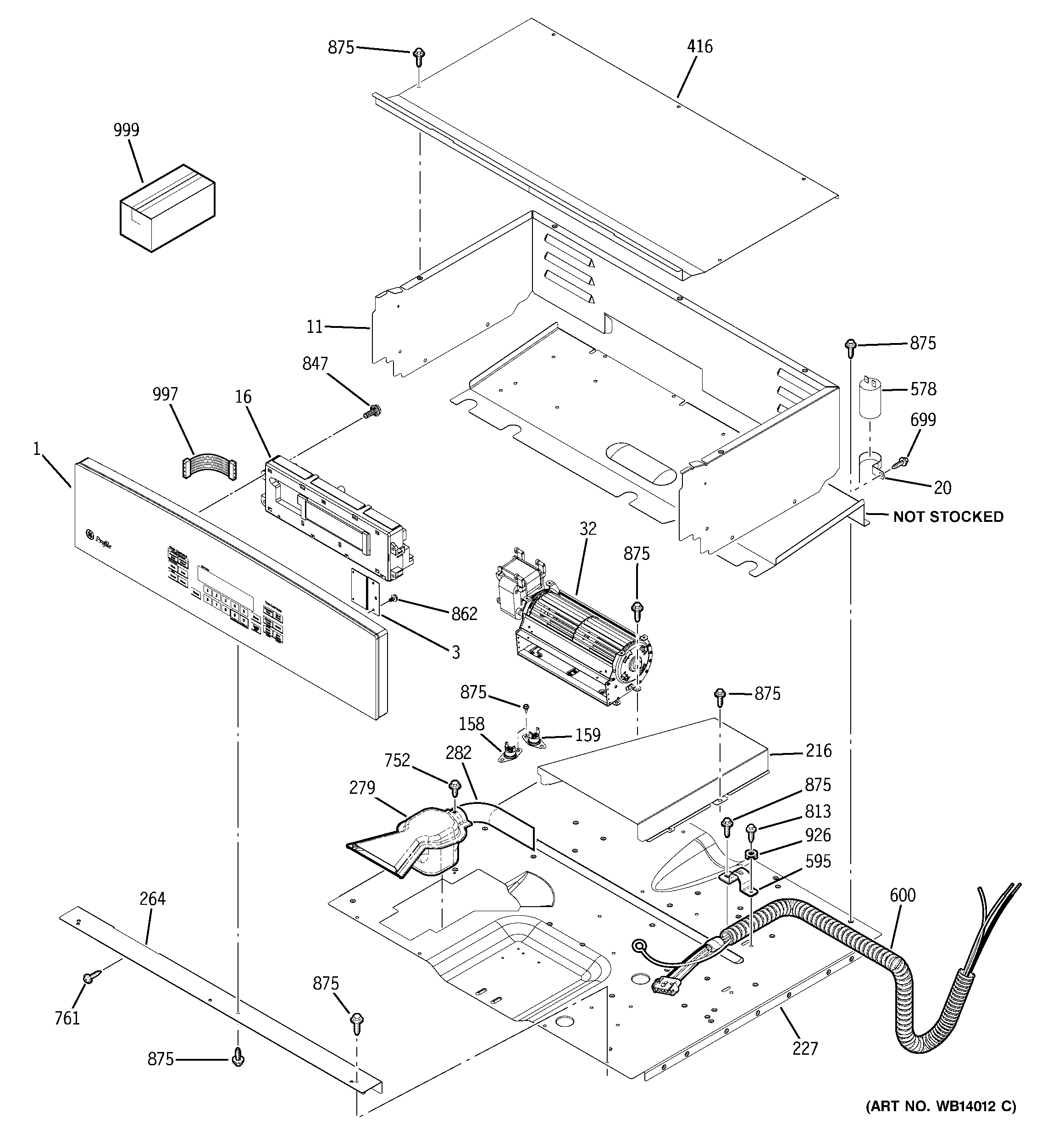 GE PK916BM1BB control panel diagram