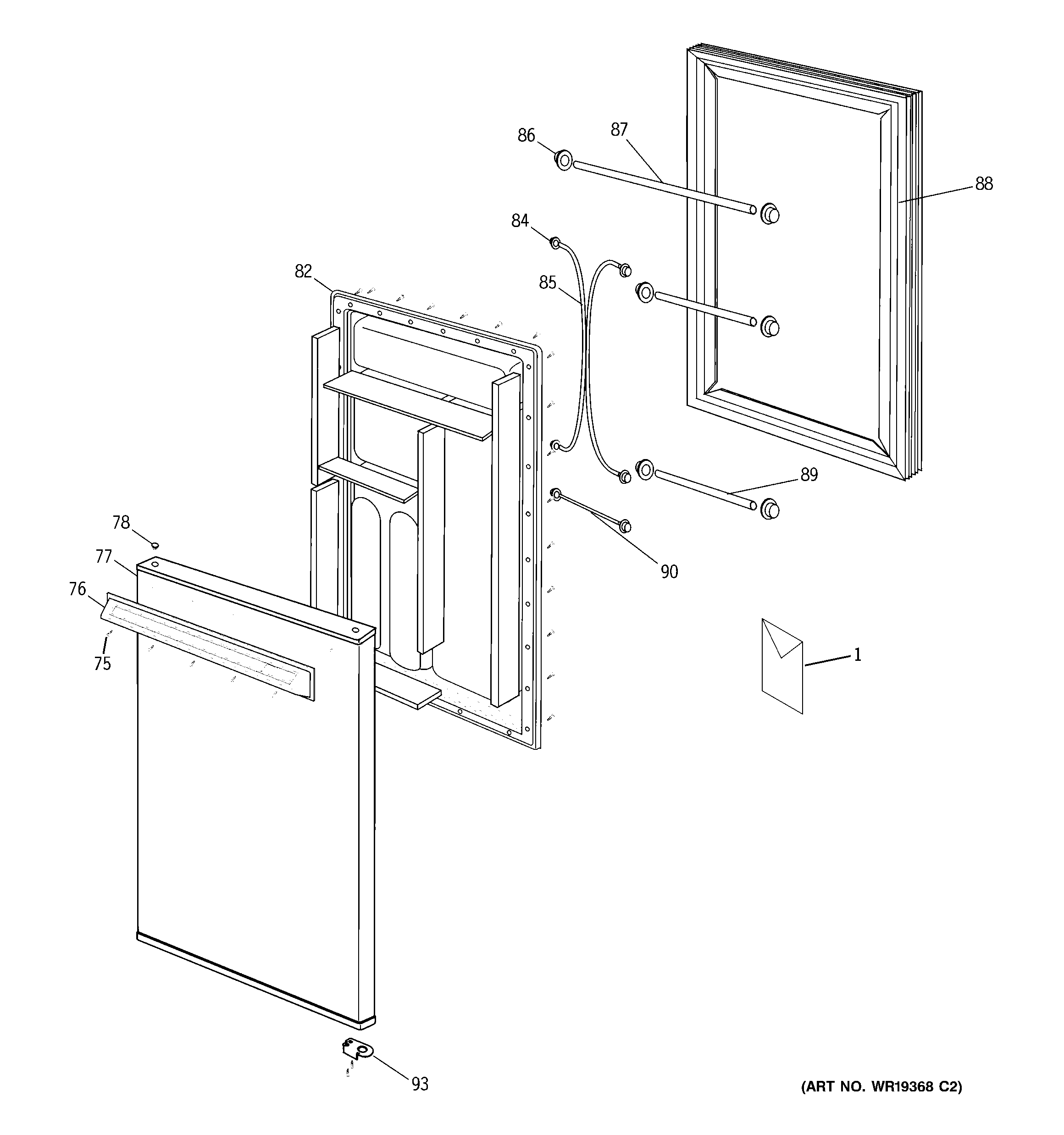 GE GMR06AAPWW door diagram