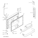 GE GTS22KBPDRCC freezer door diagram