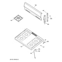 GE JGBS04BPM1WH control panel & cooktop diagram