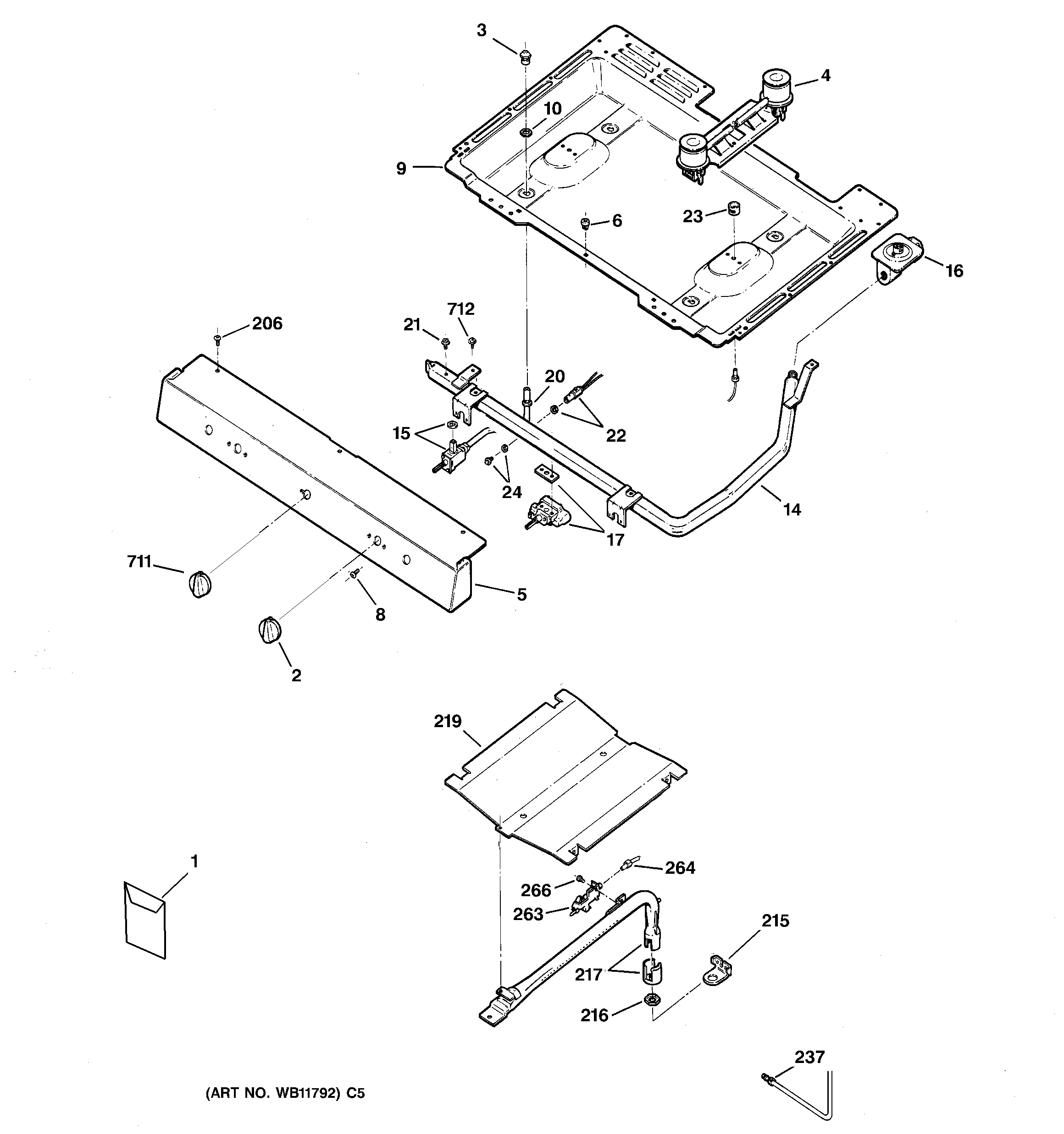 GE JGBS06PPM1CT gas & burner parts diagram