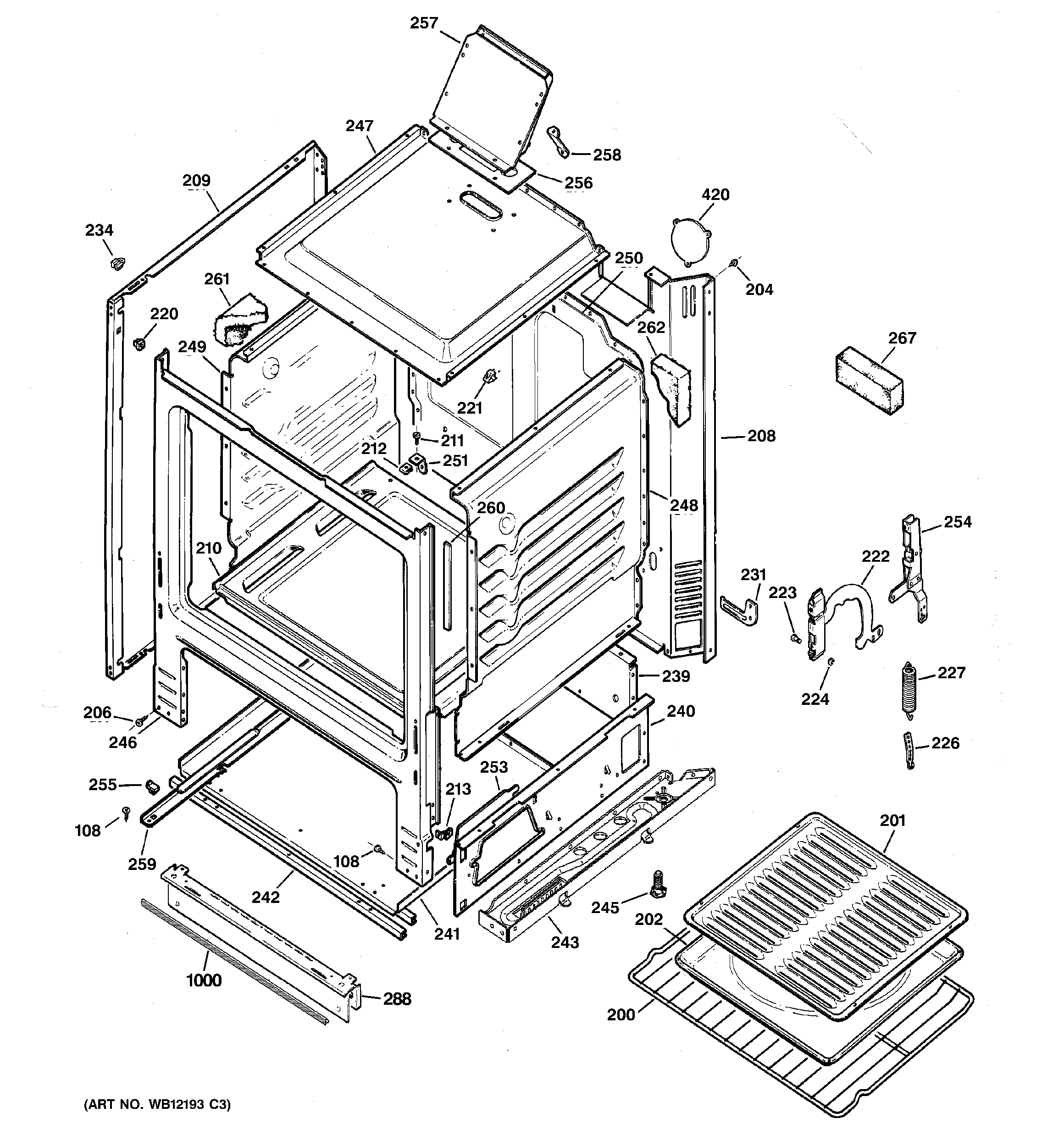 GE JGBS06PPM1CT body parts diagram