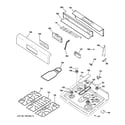 GE JGBS80WEL2WW control panel & cooktop diagram