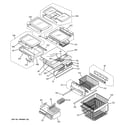 GE PFS22MBSABB shelves diagram