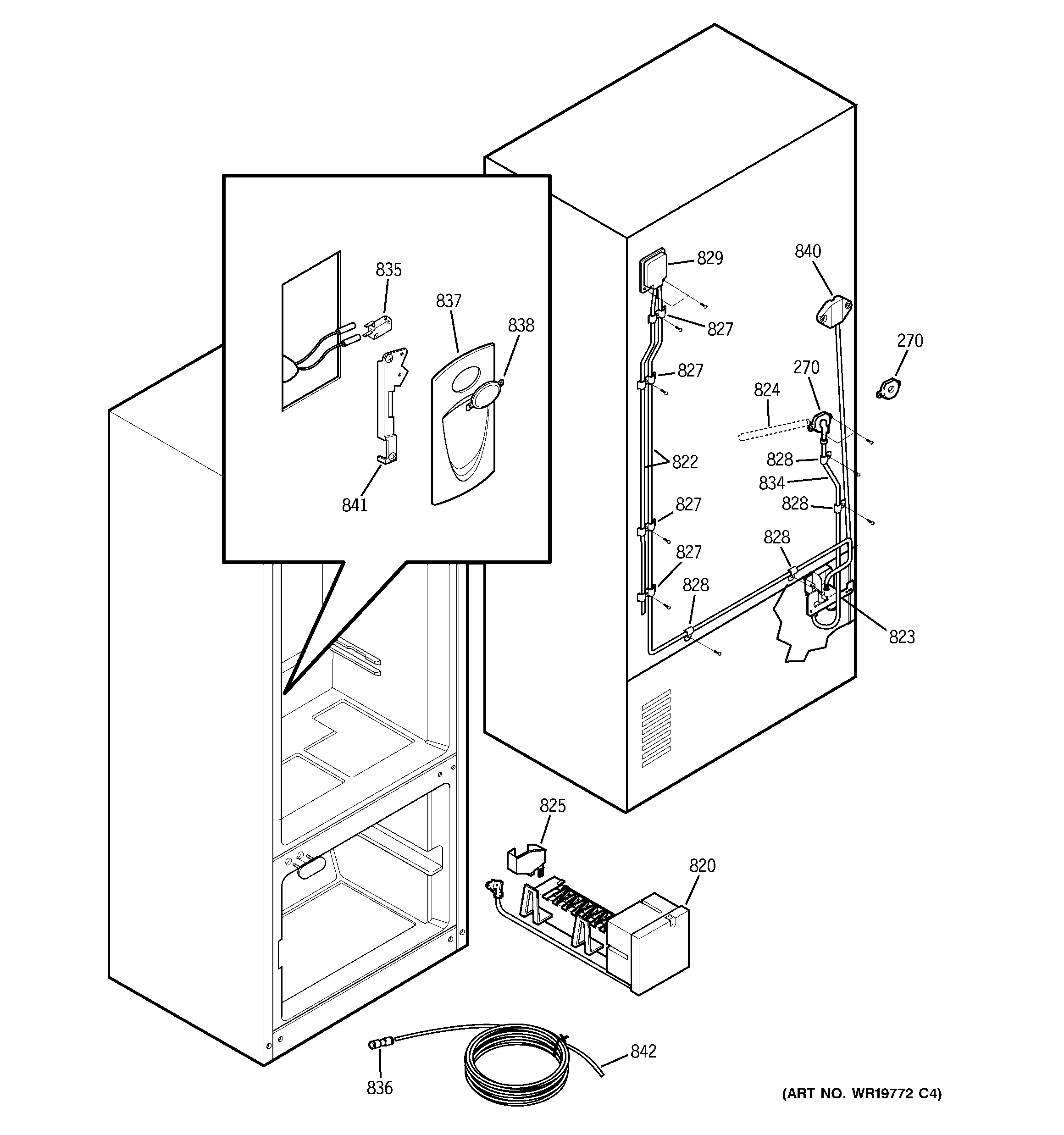 GE PFS22MISBBB water system diagram