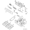 GE PGB916SEM1SS control panel & cooktop diagram