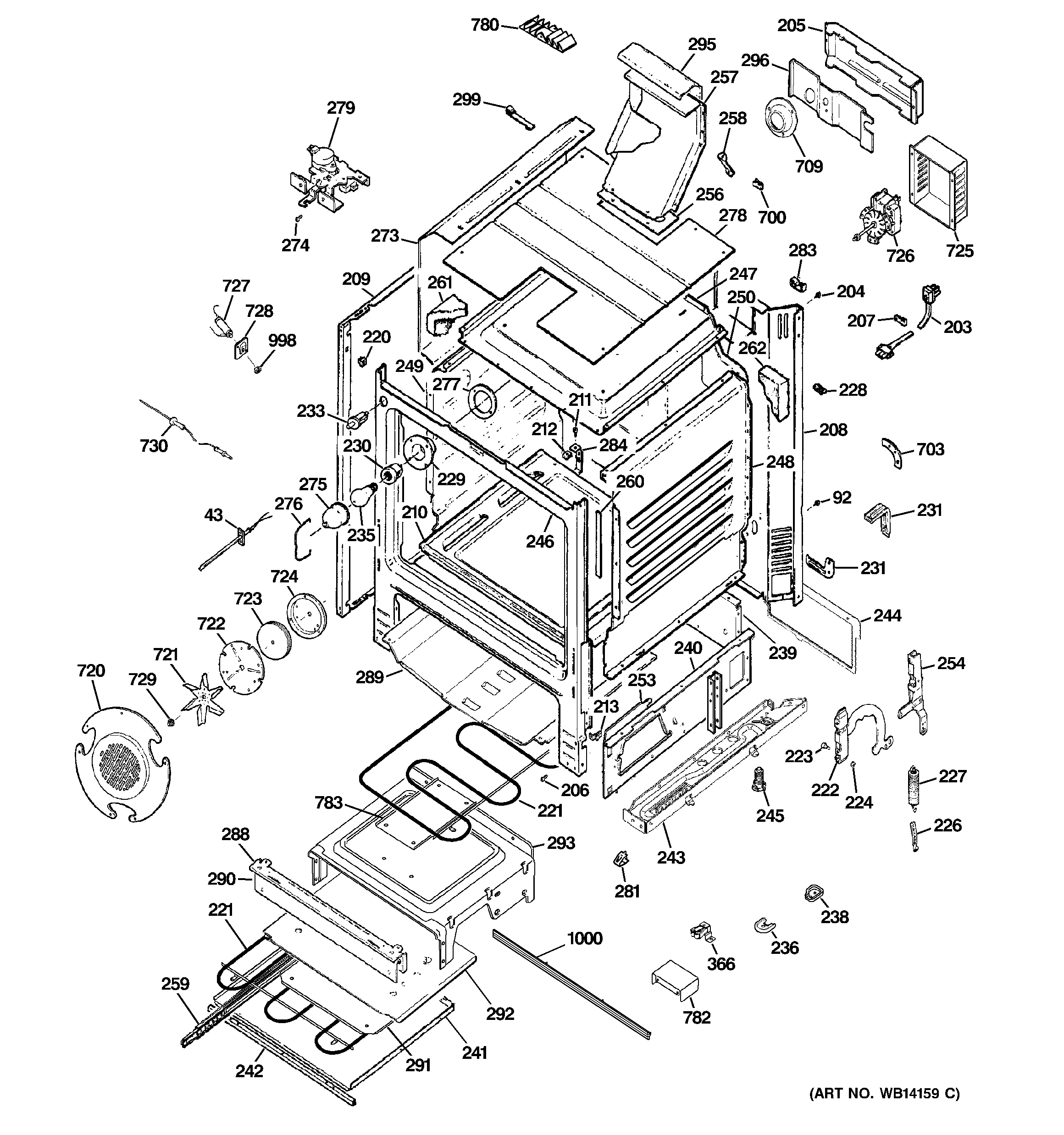 GE PGB918SEM1SS body parts diagram