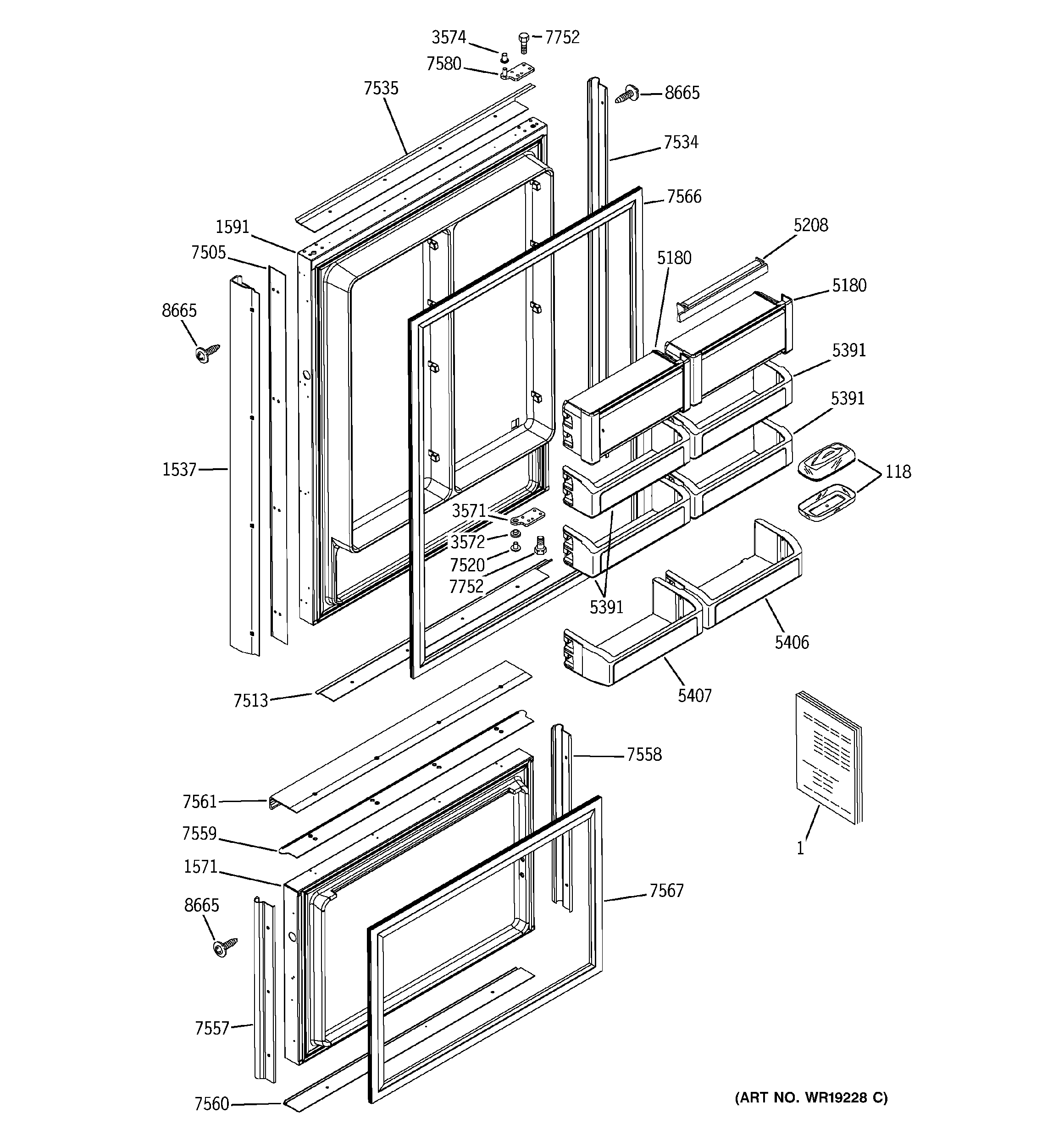 GE ZIC360NRHLH doors diagram