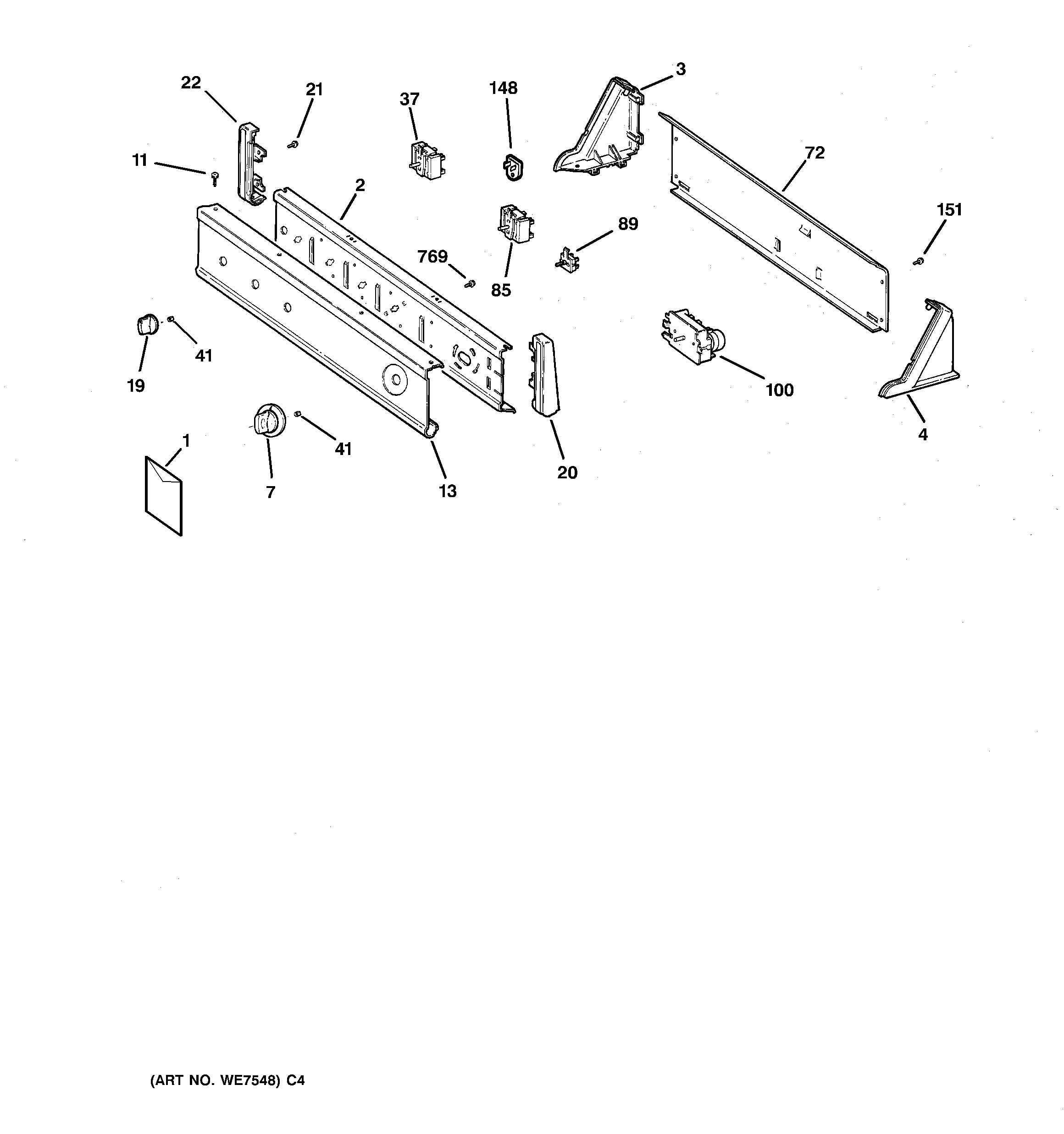 Hotpoint NVLR333EV0WW control assembly diagram