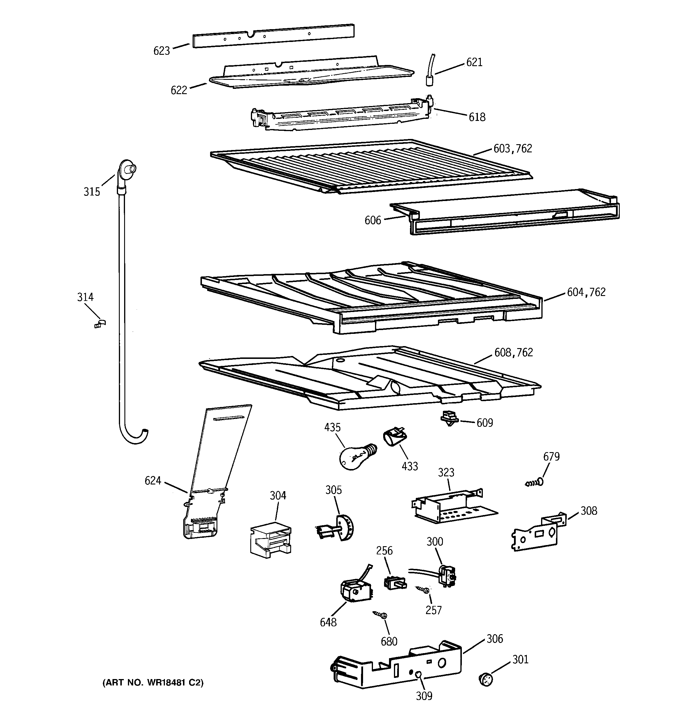 Kenmore 36368162892 compartment separator parts diagram