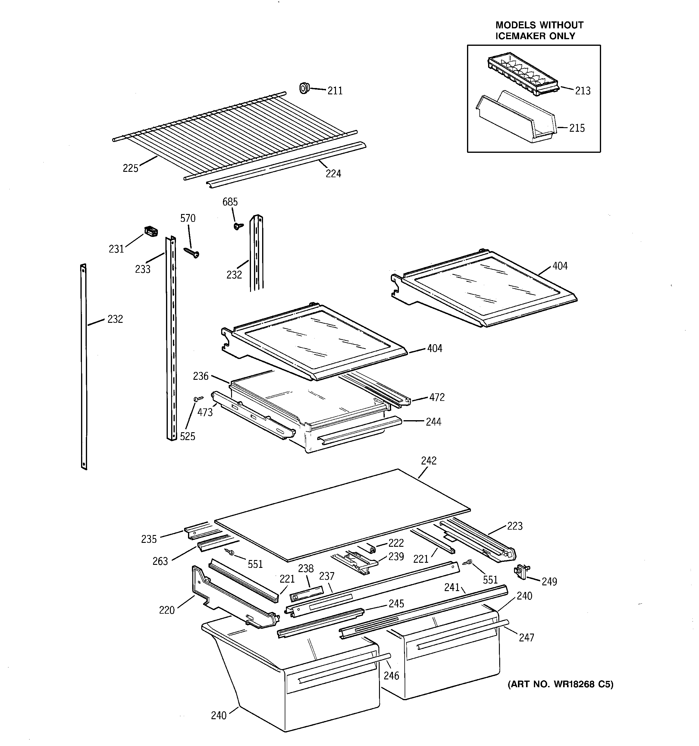 Kenmore 36378967895 shelf parts diagram