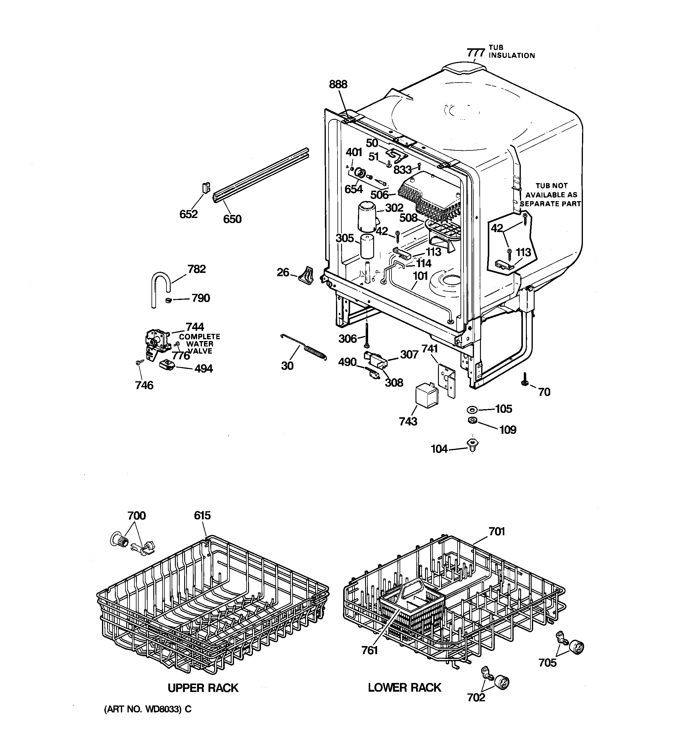 Kenmore 36314074791 body parts diagram
