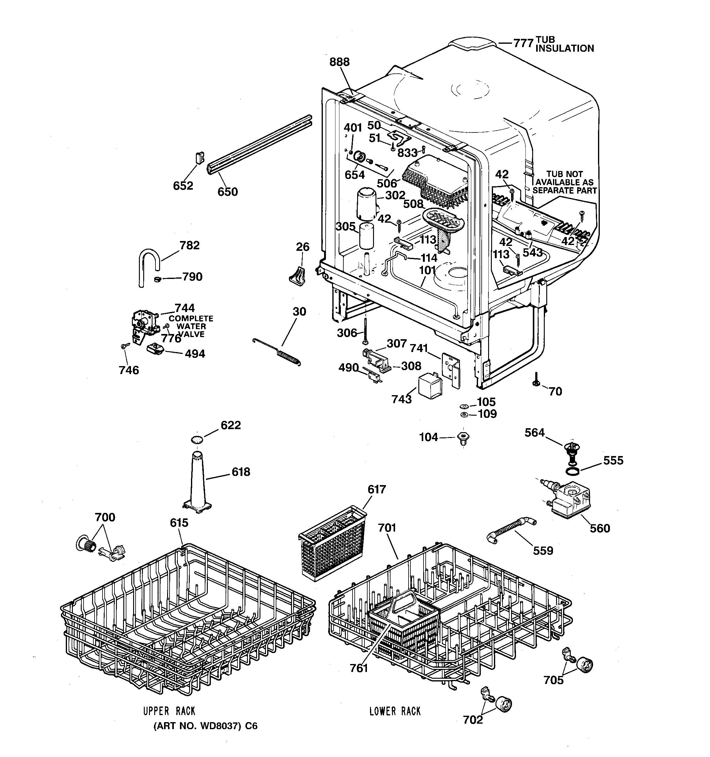 Kenmore 36315651890 body parts diagram