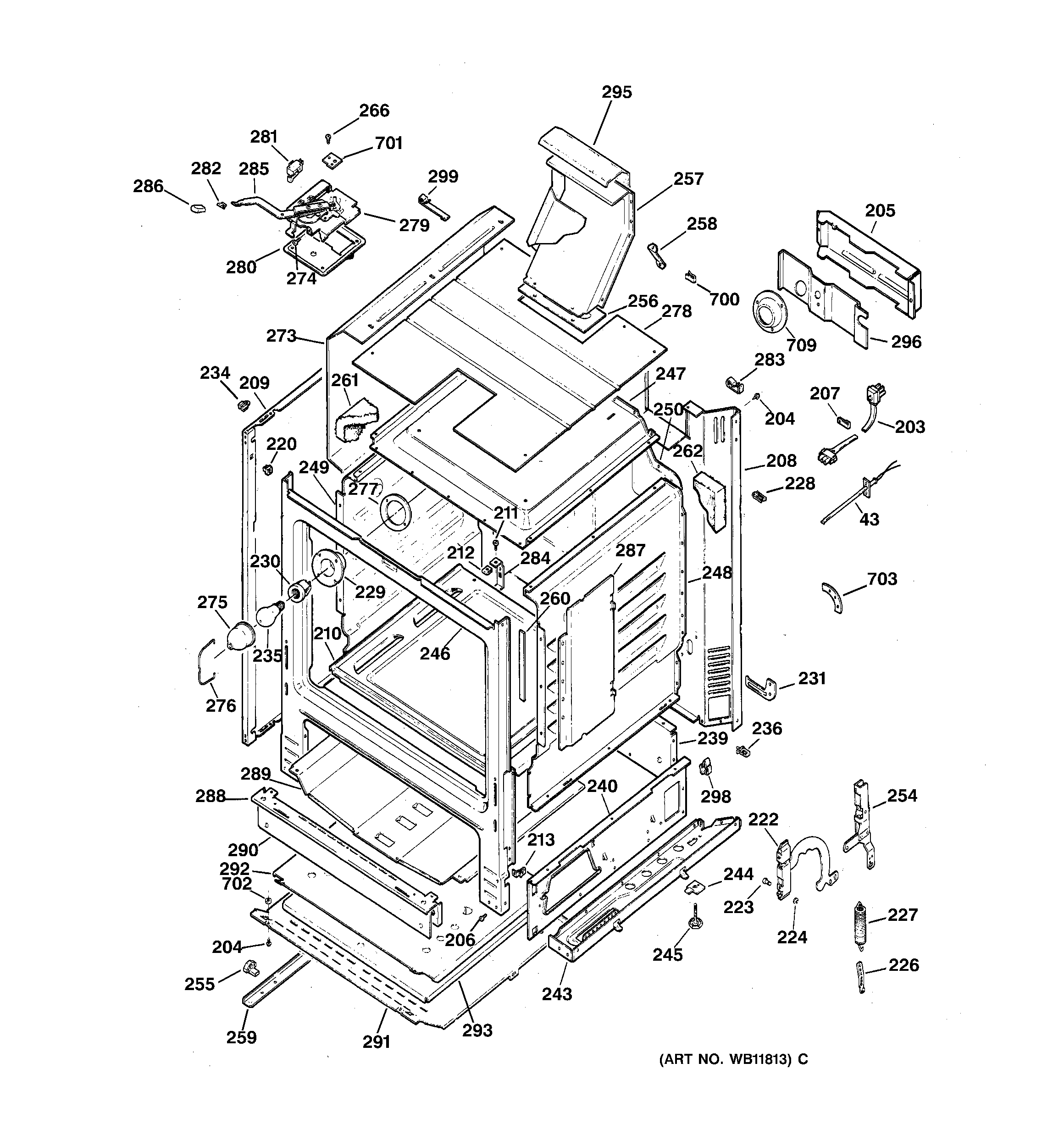 GE JGBP35GZA1WW body parts diagram