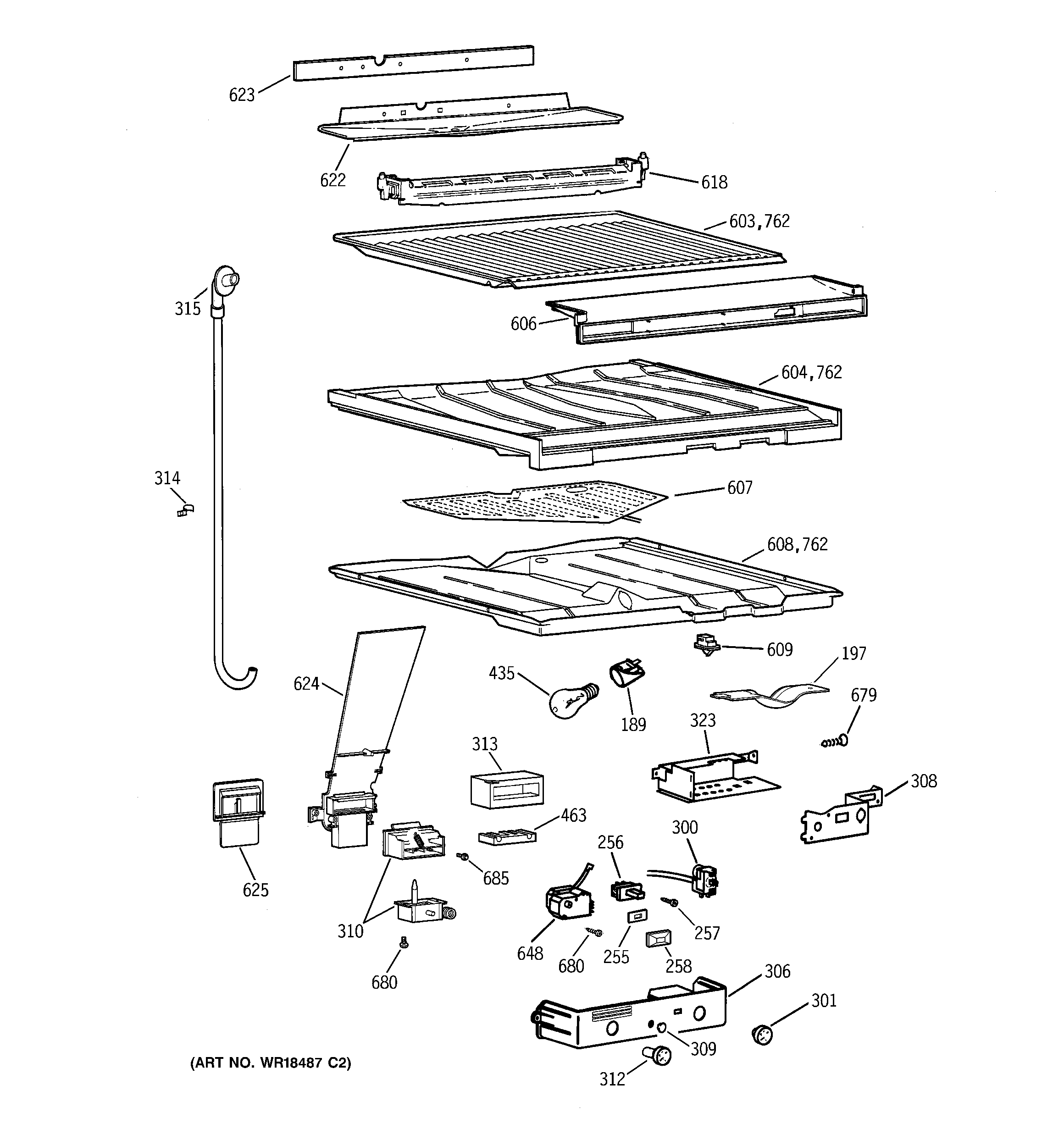 GE TBG21JABGRWW separator compartment parts diagram