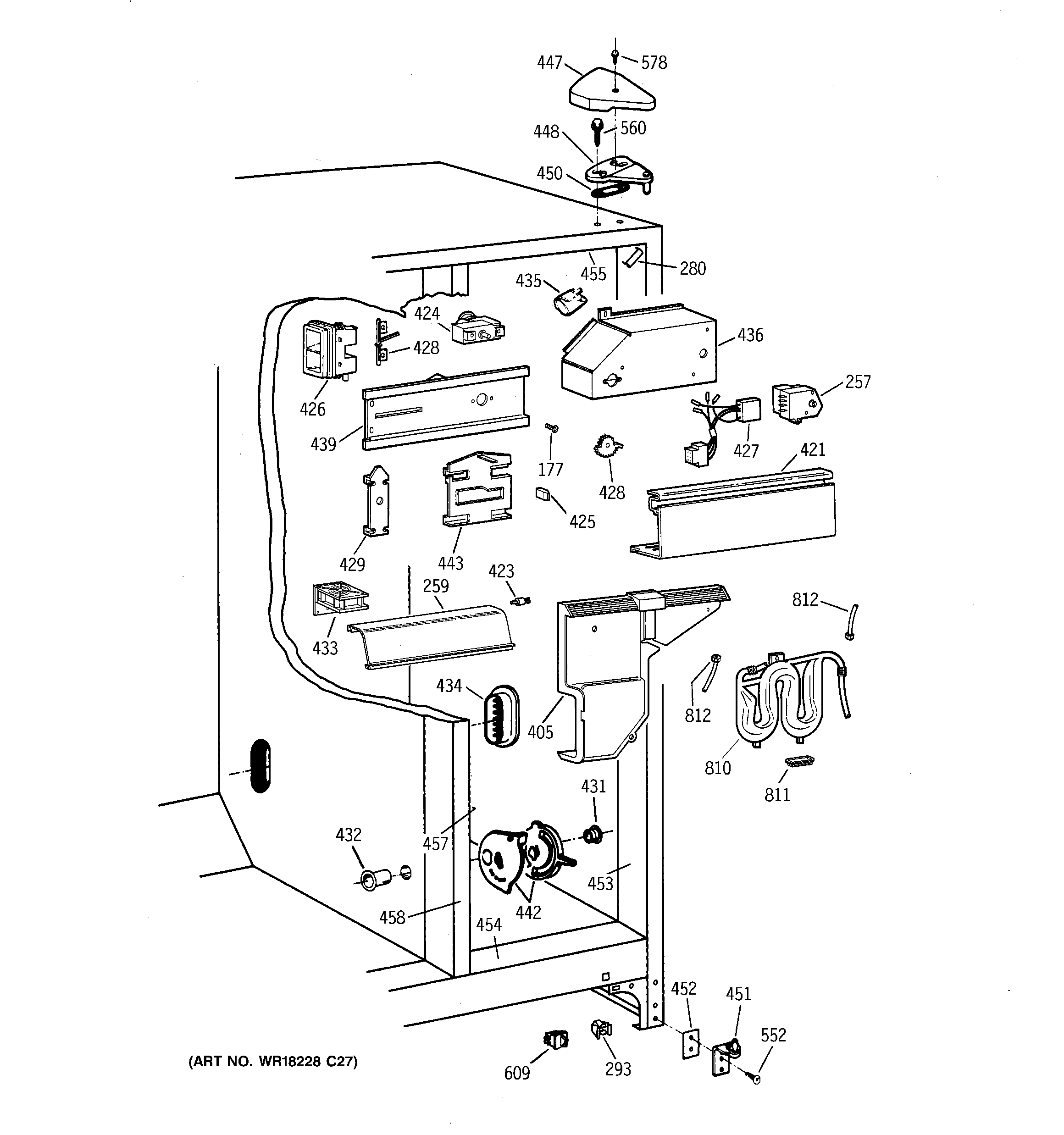 GE TFT20JRBAAA fresh food section diagram