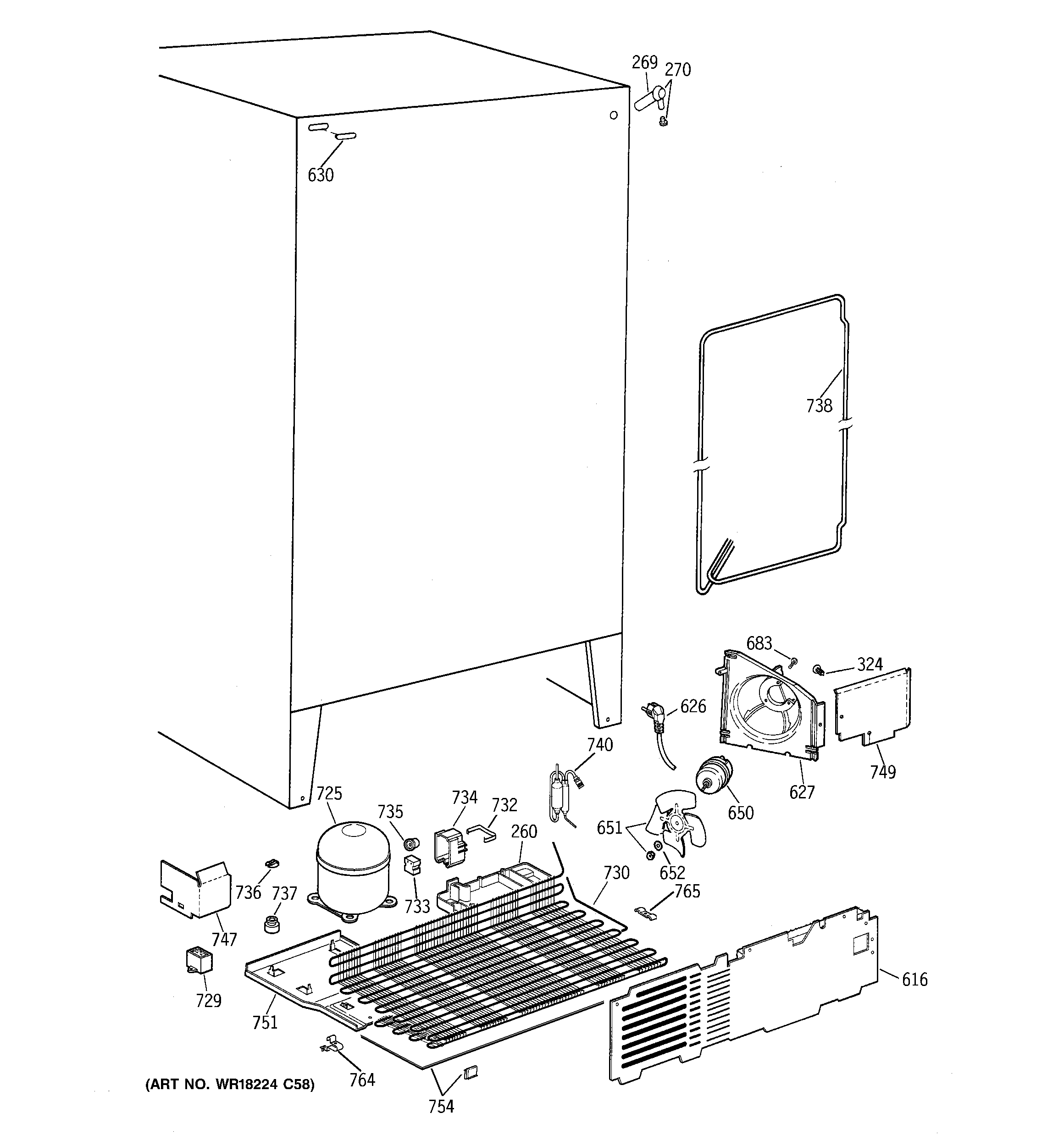 GE TFZ20JABAWW unit parts diagram