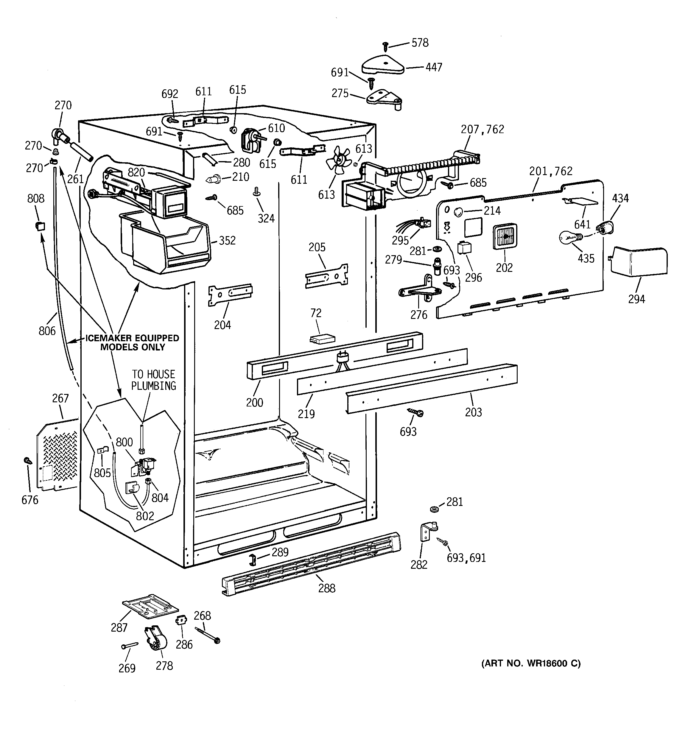Kenmore 36378285893 cabinet diagram