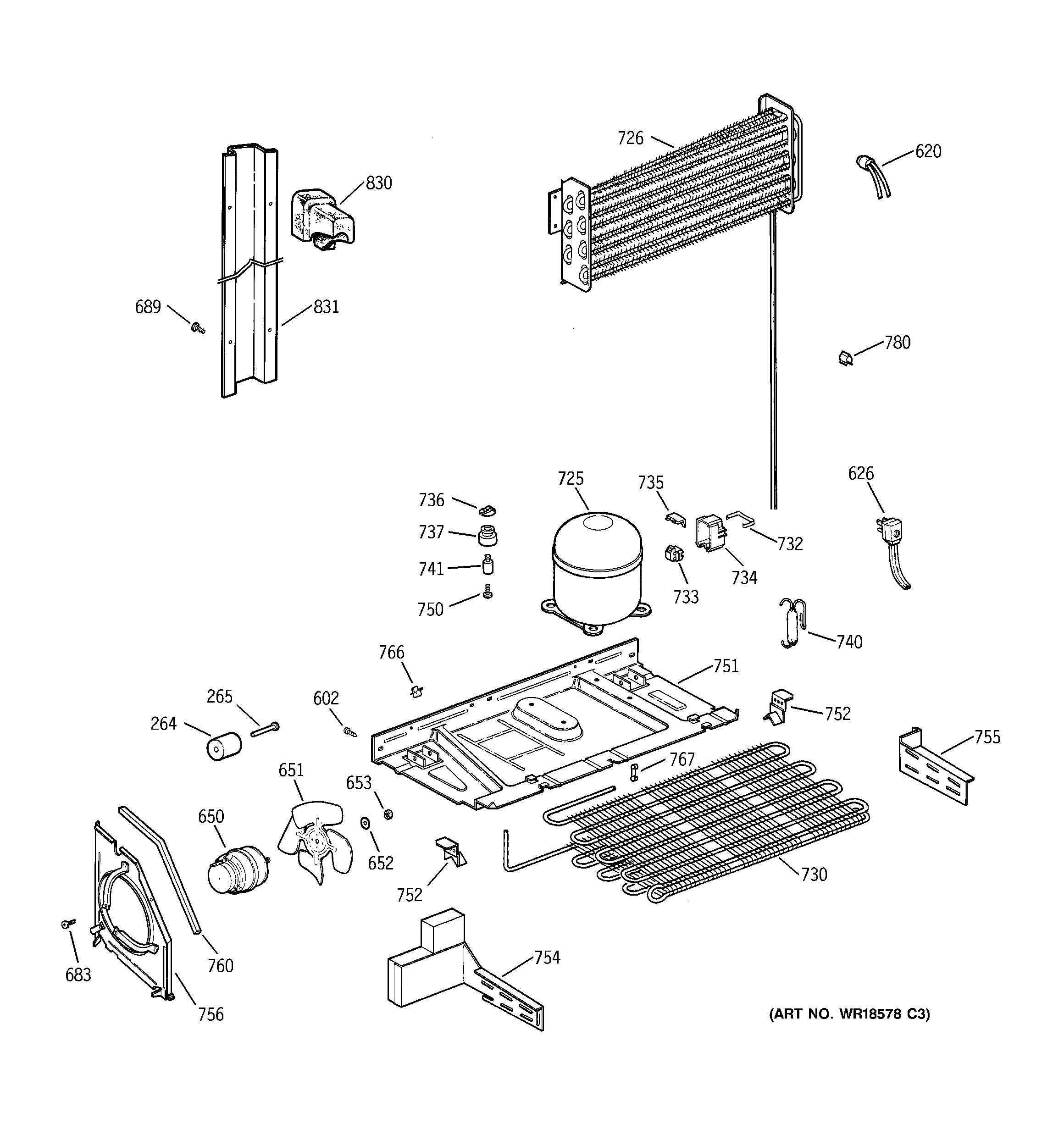 Kenmore 36368965897 unit parts diagram