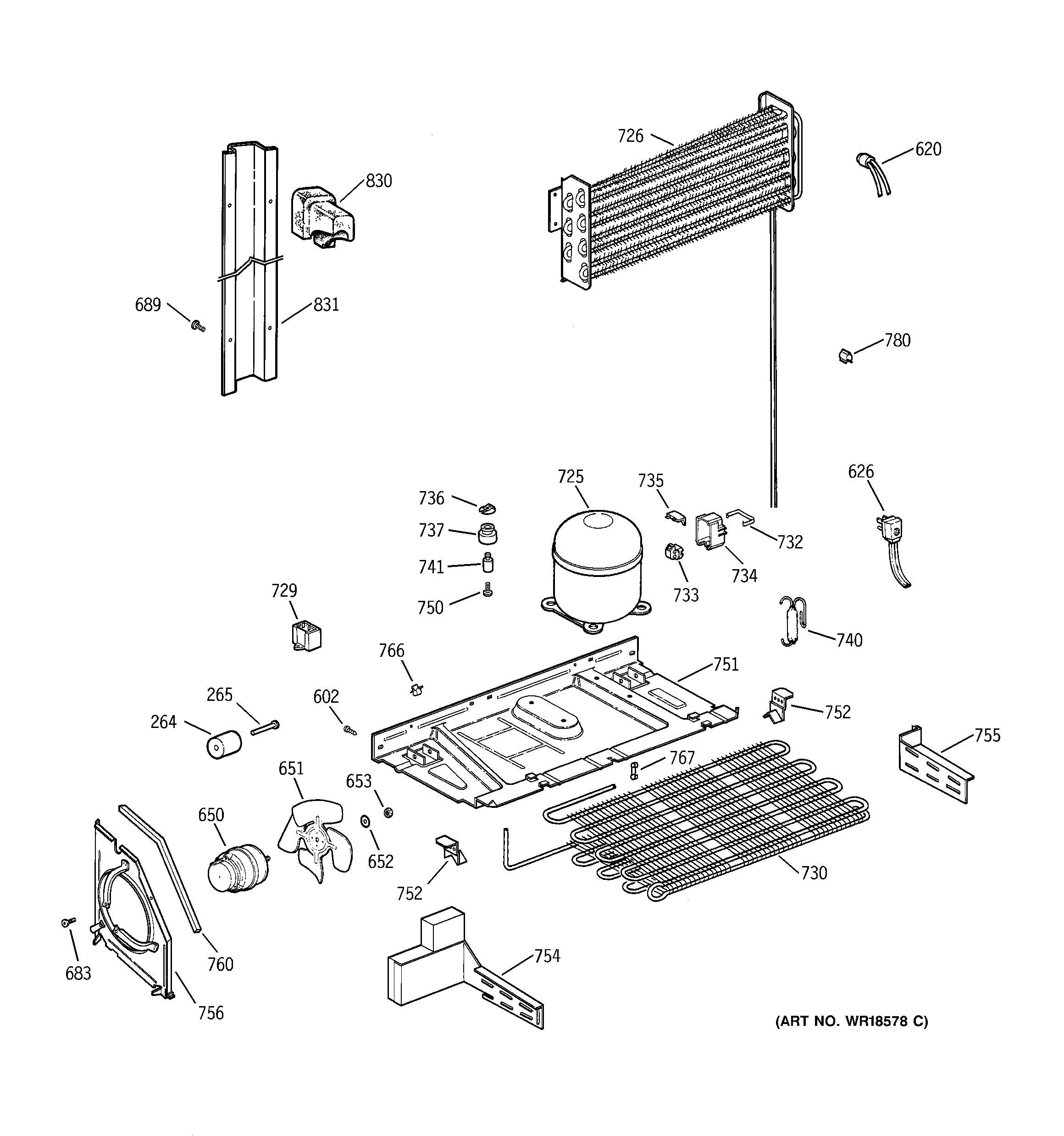 Kenmore 36378567895 unit parts diagram